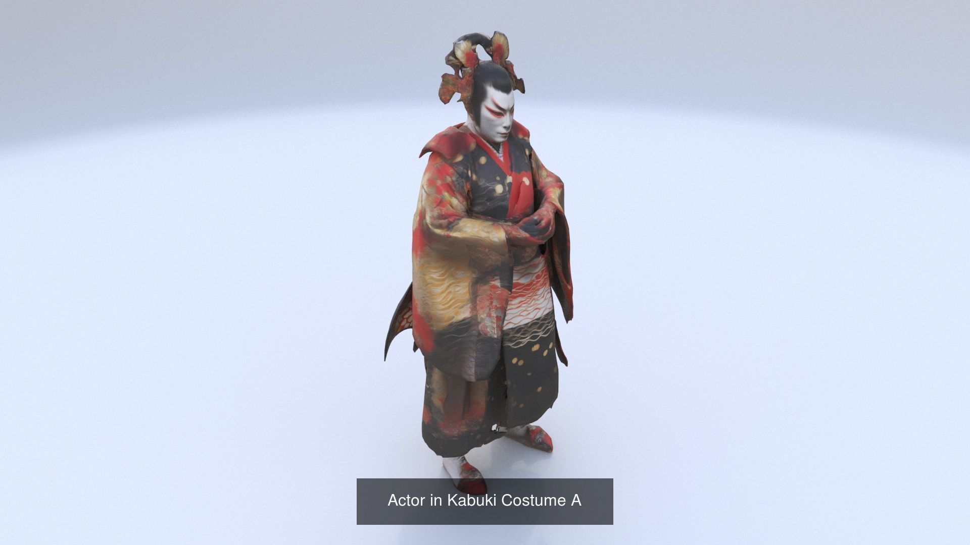 8 models of traditional japanese character outfit 3D Model Collection_2