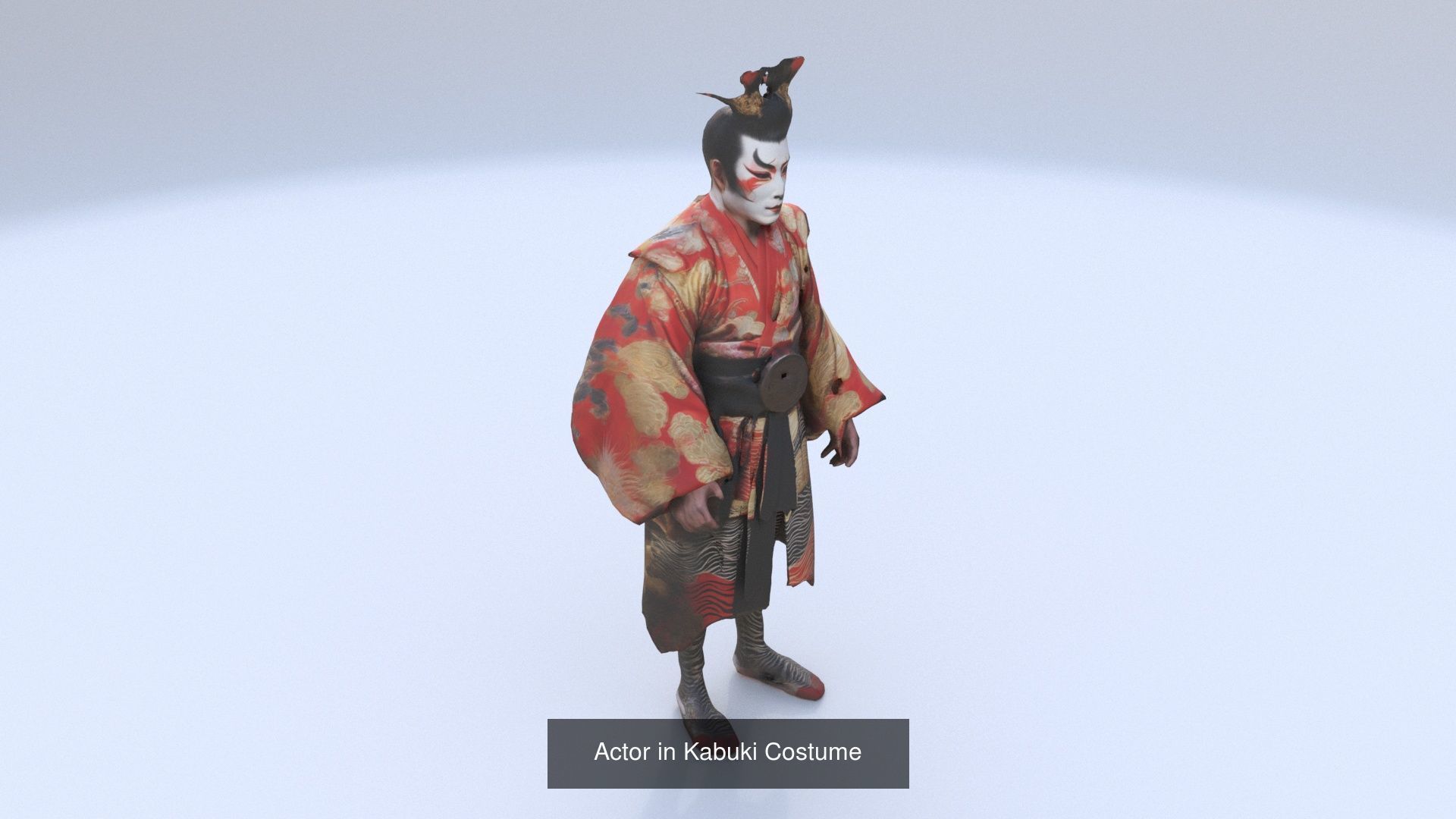 8 models of traditional japanese character outfit 3D Model Collection_1
