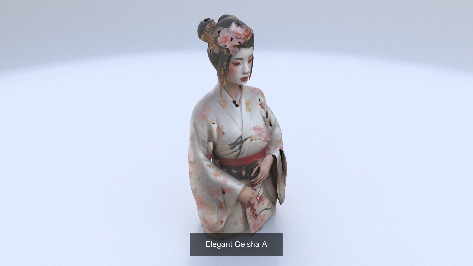 8 models of traditional japanese character outfit 3D Model Collection_3