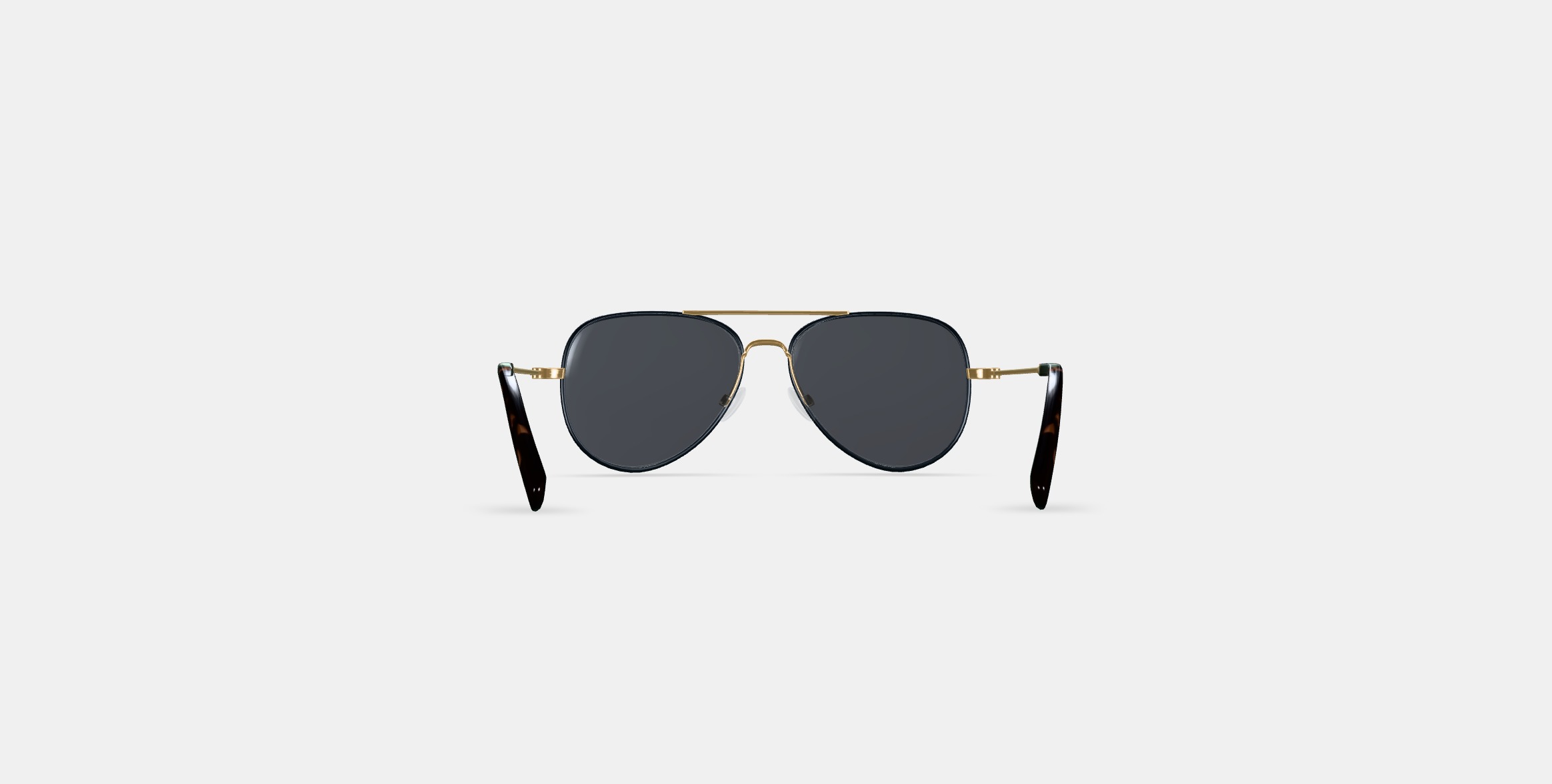 Raider Sunglasses in Brushed Ink with Polished Gold 3D model_14