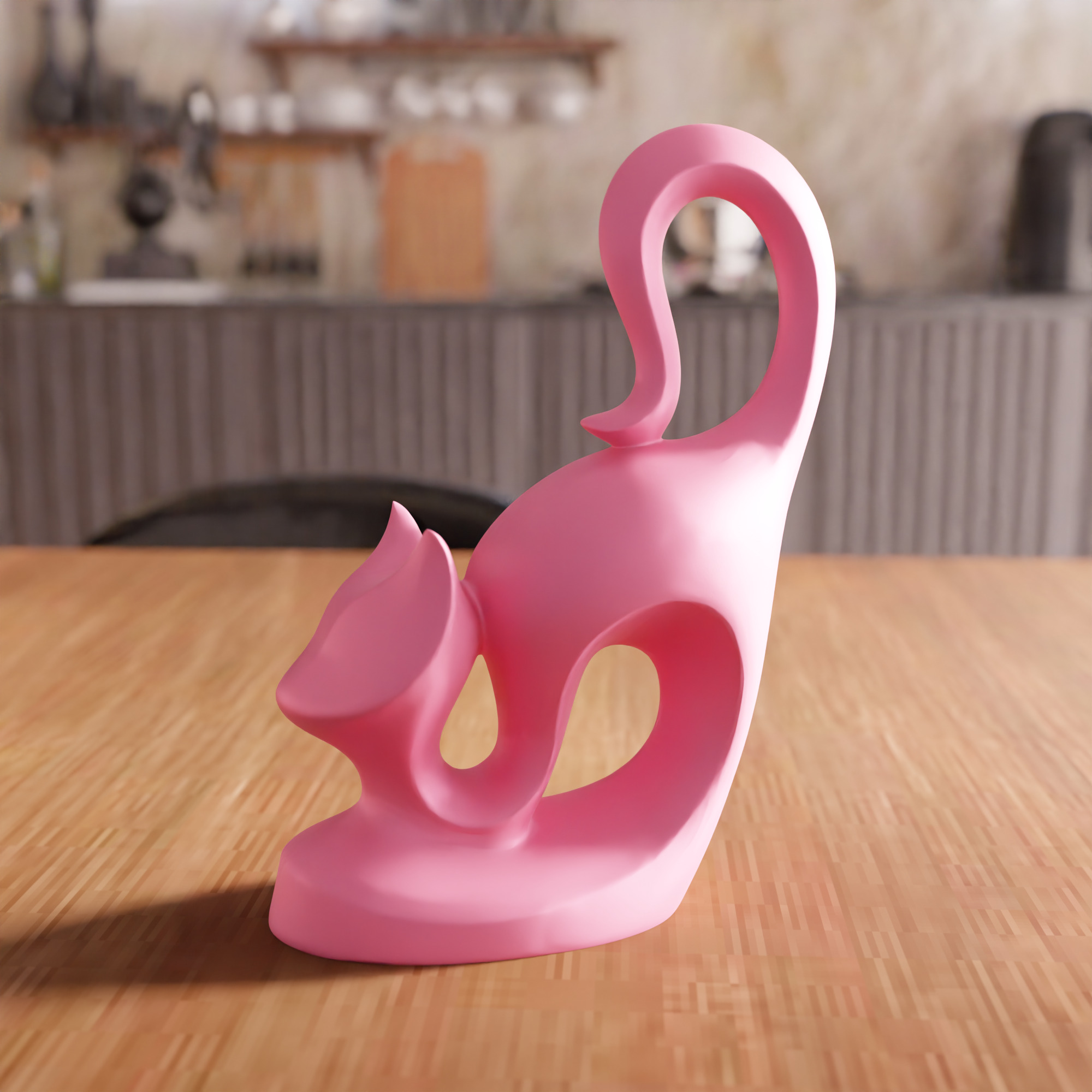Cat Decor STL File - 079 3D print model_3
