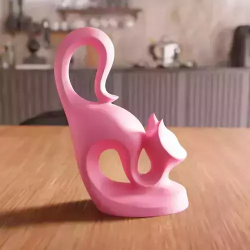 Cat Decor STL File - 079