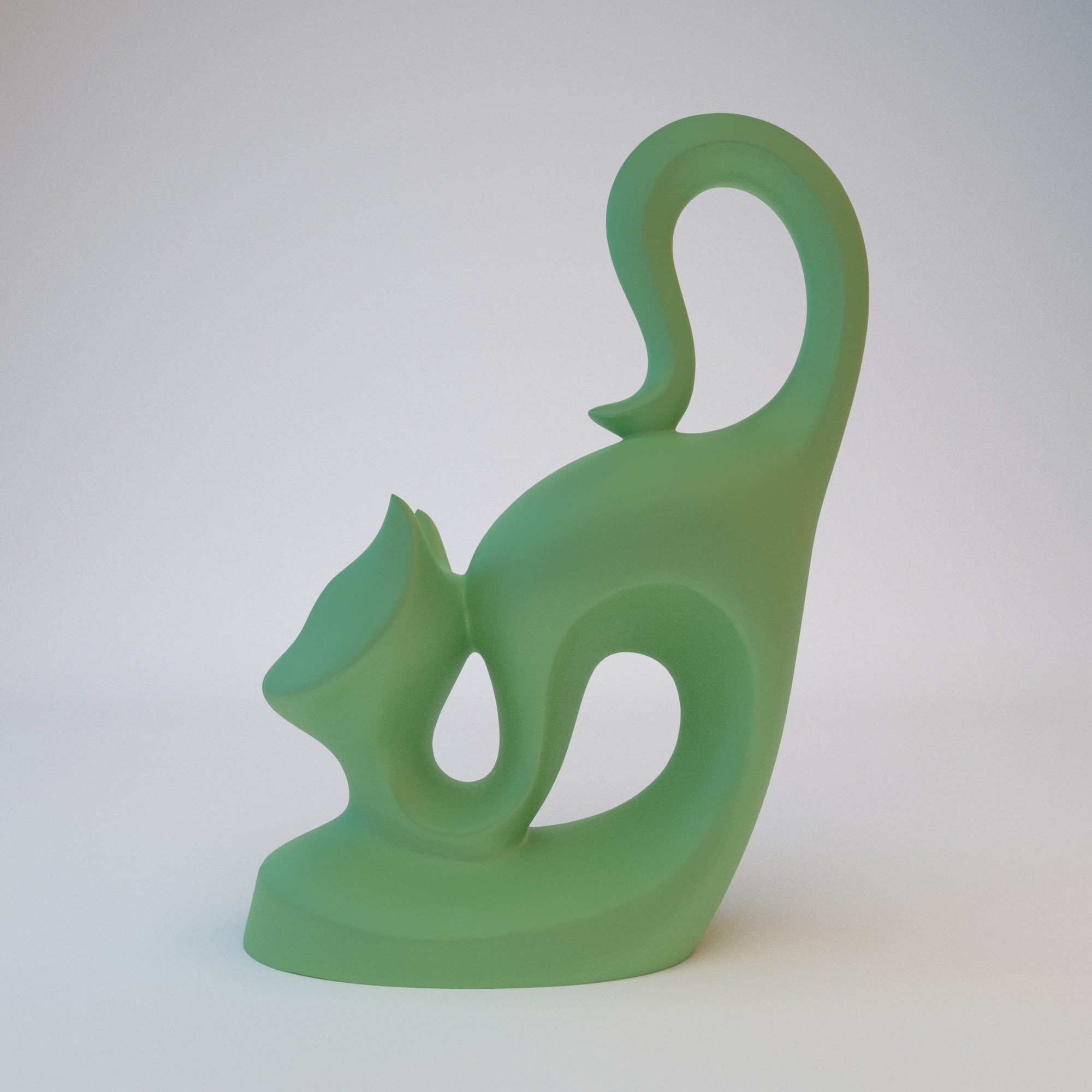 Cat Decor STL File - 079 3D print model_10