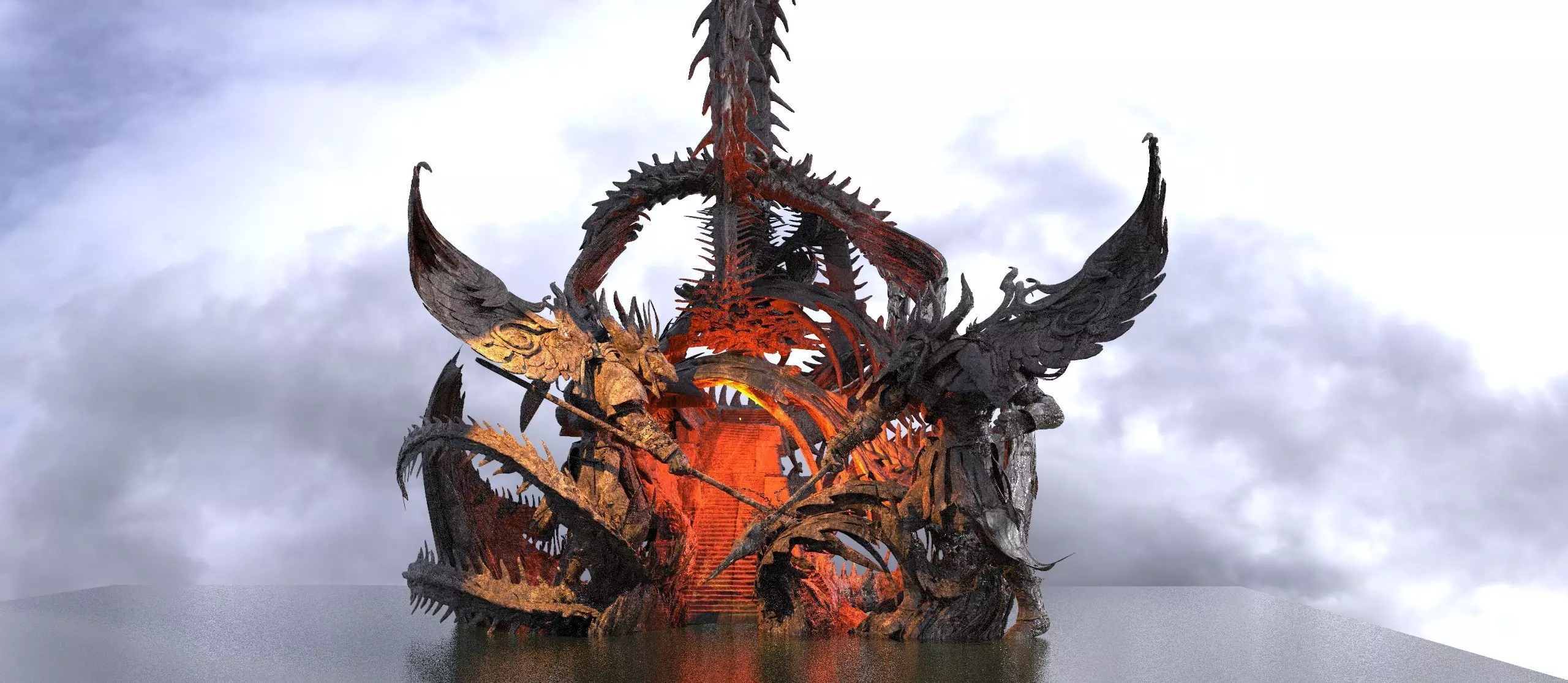 Ancient spine temple  3D model_0