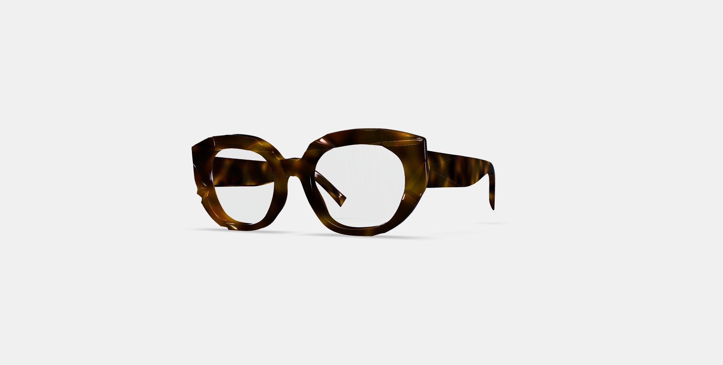 Maxine Eyeglasses in Cognac Tortoise 3D model_11