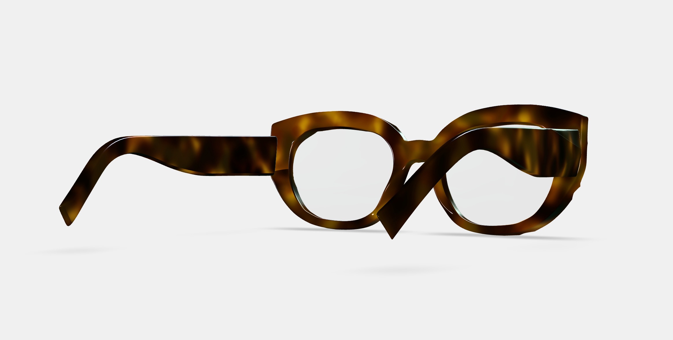 Maxine Eyeglasses in Cognac Tortoise 3D model_6