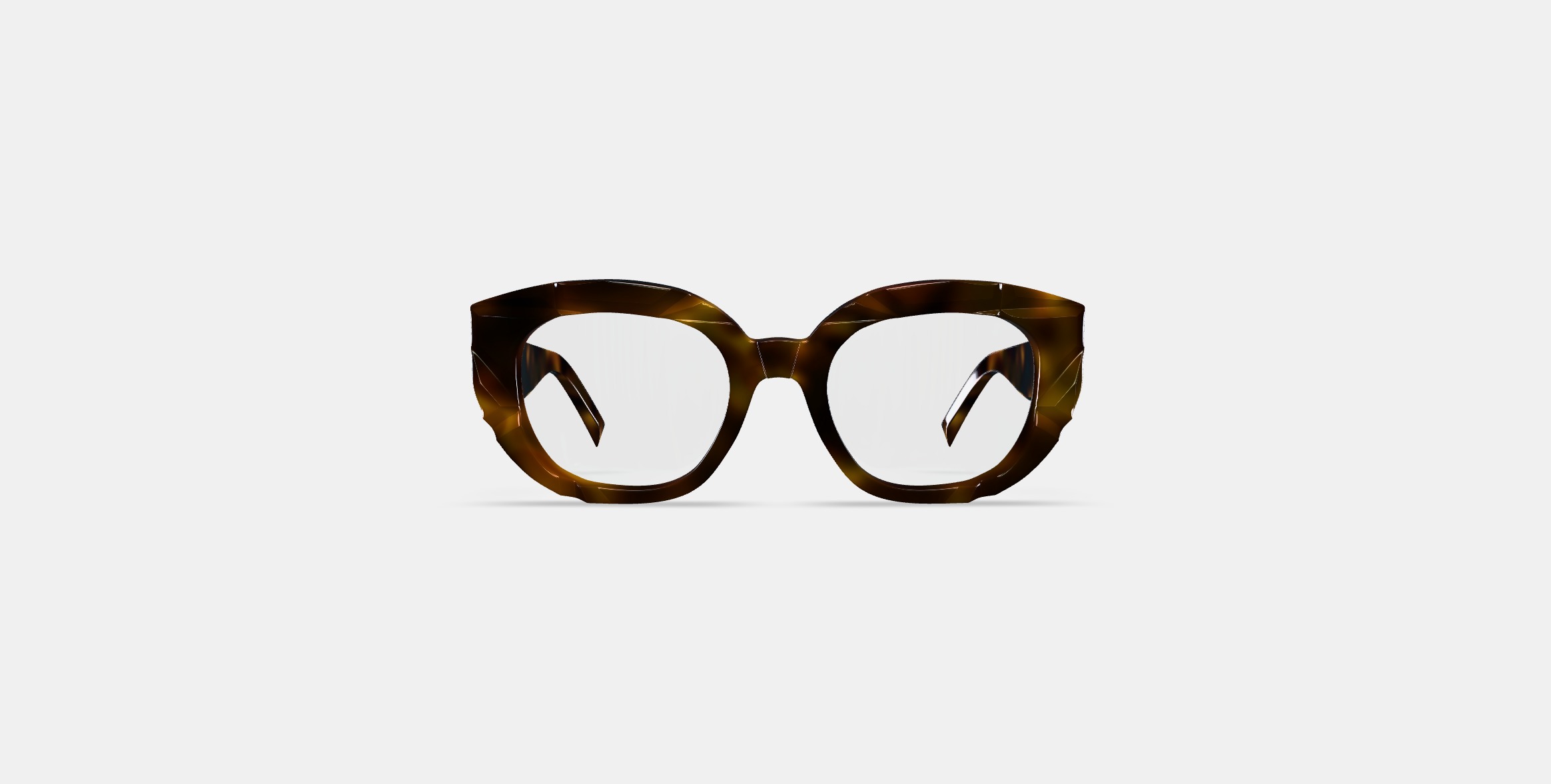 Maxine Eyeglasses in Cognac Tortoise 3D model_9