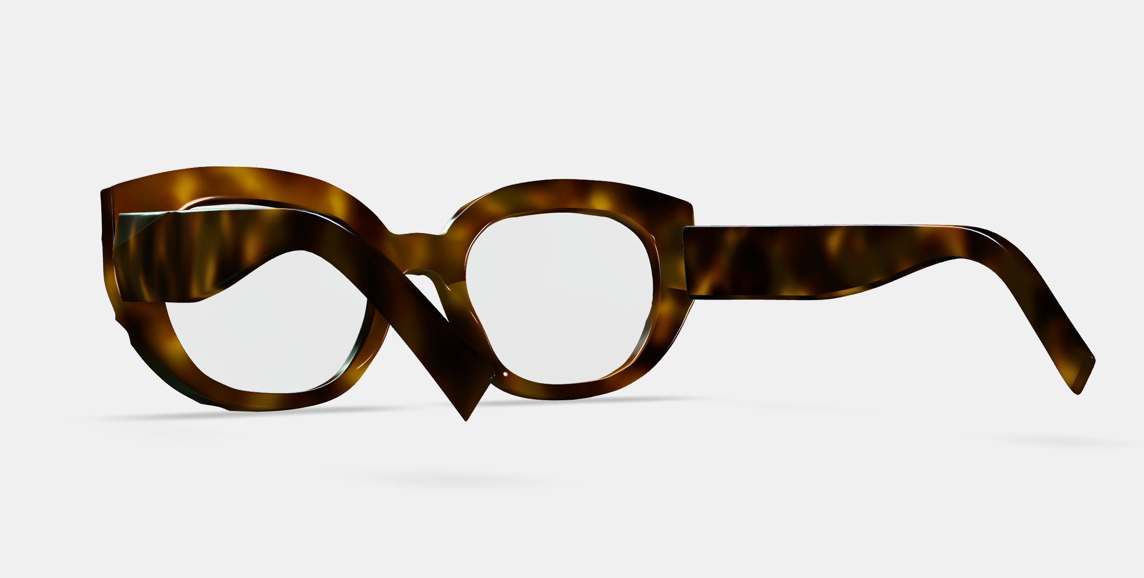 Maxine Eyeglasses in Cognac Tortoise 3D model_8