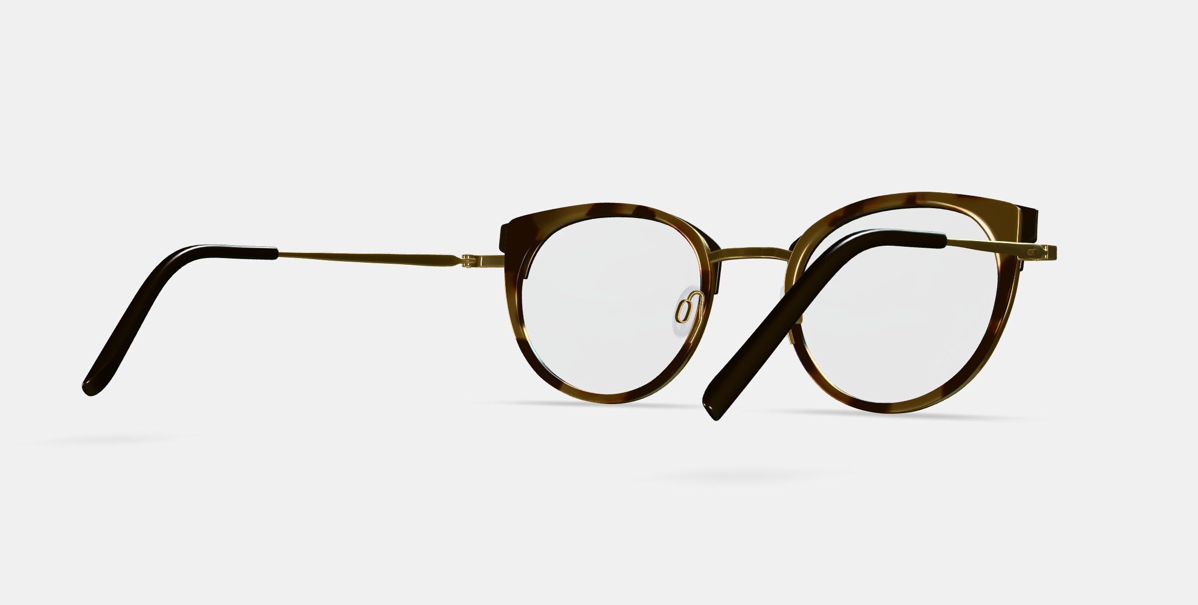 Angelise Eyeglasses in Layered Marzipan Tortoise with Polished  3D model_5