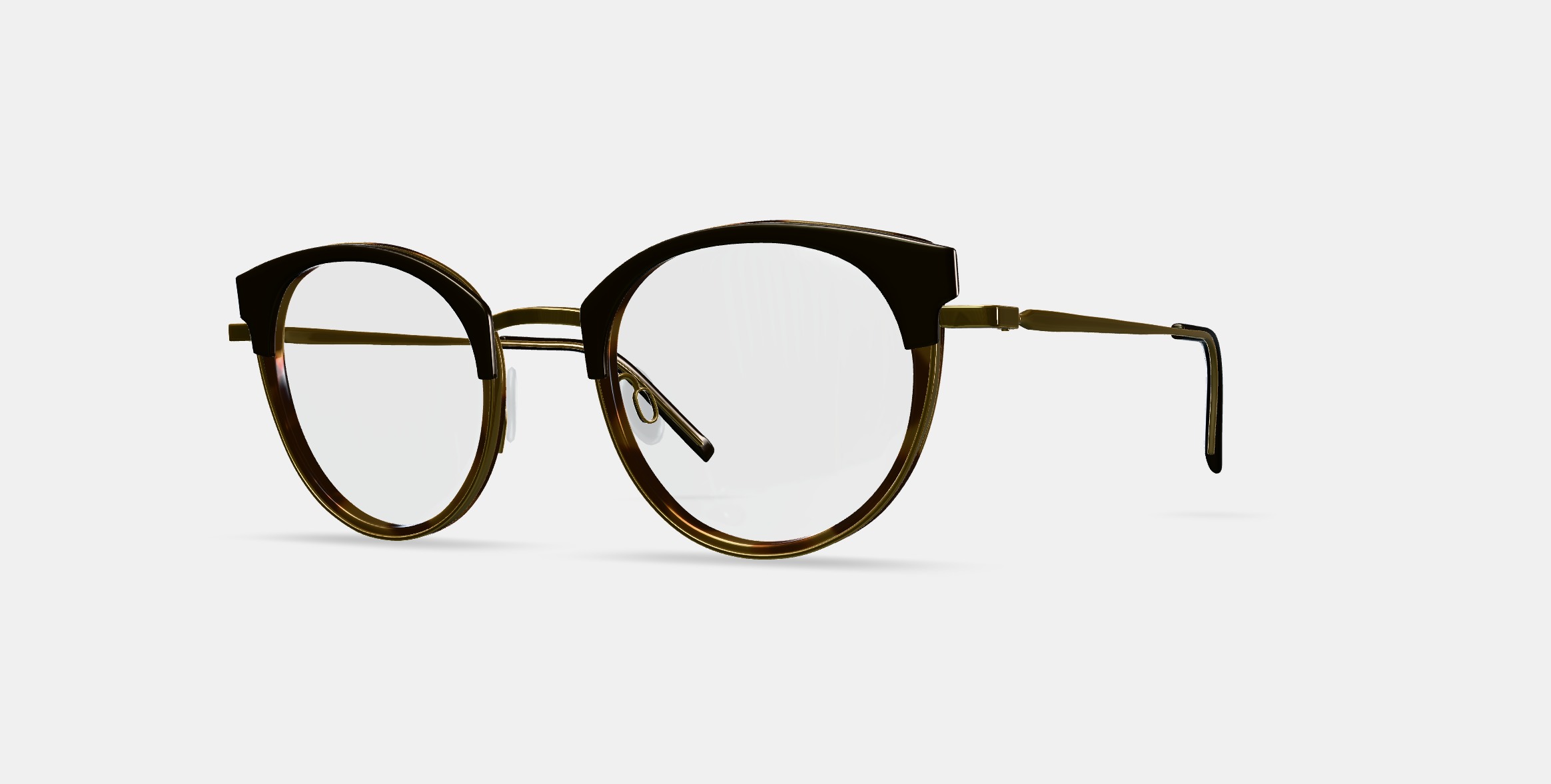 Angelise Eyeglasses in Layered Marzipan Tortoise with Polished  3D model_15