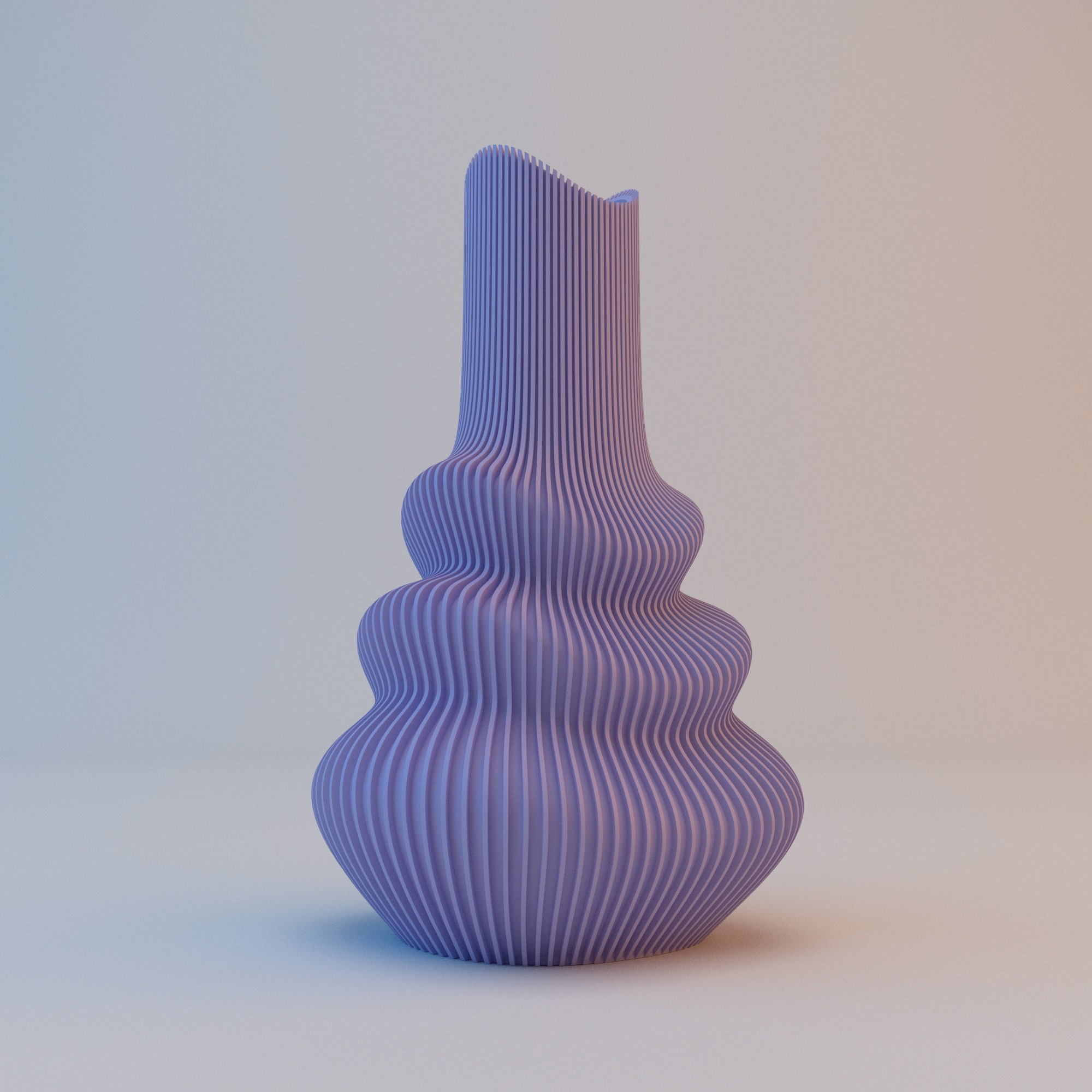 Futuristic Vase STL File - 072 3D print model_9