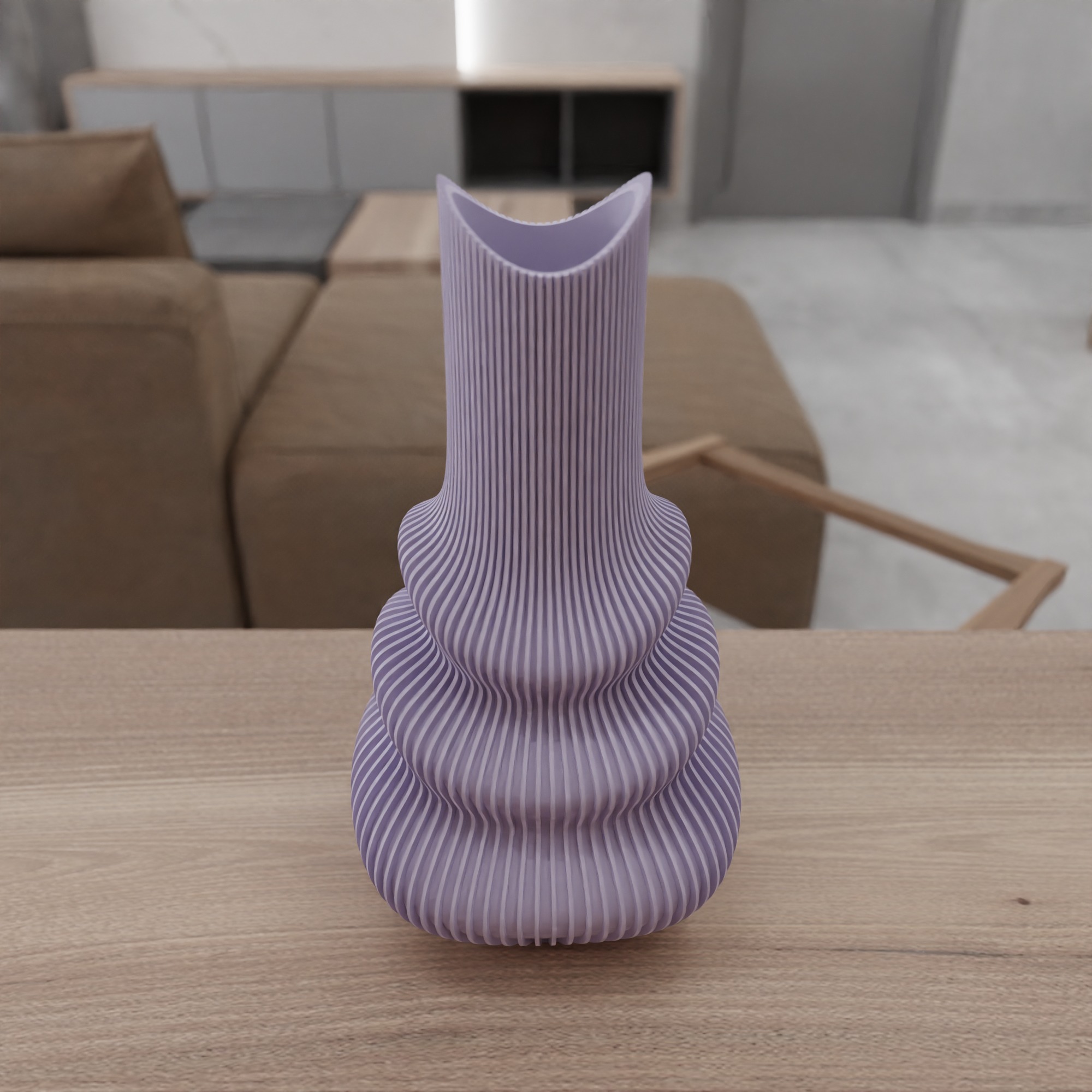 Futuristic Vase STL File - 072 3D print model_8