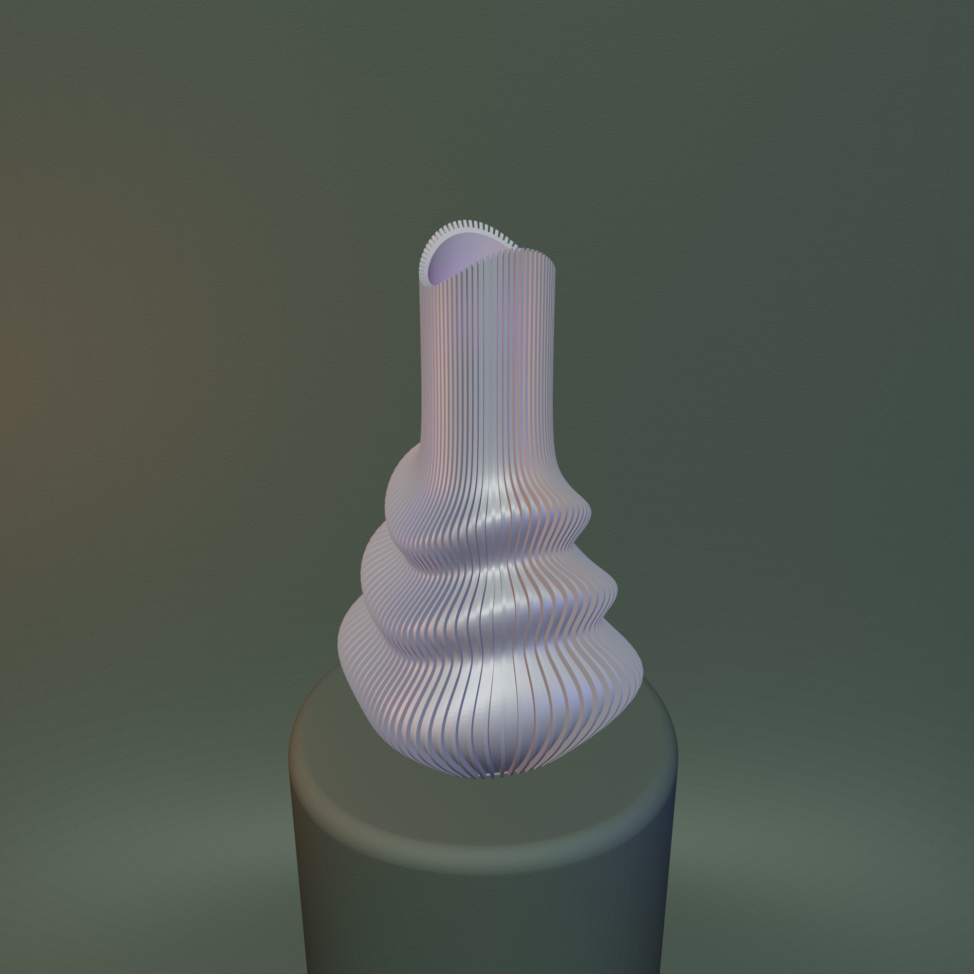 Futuristic Vase STL File - 072 3D print model_12
