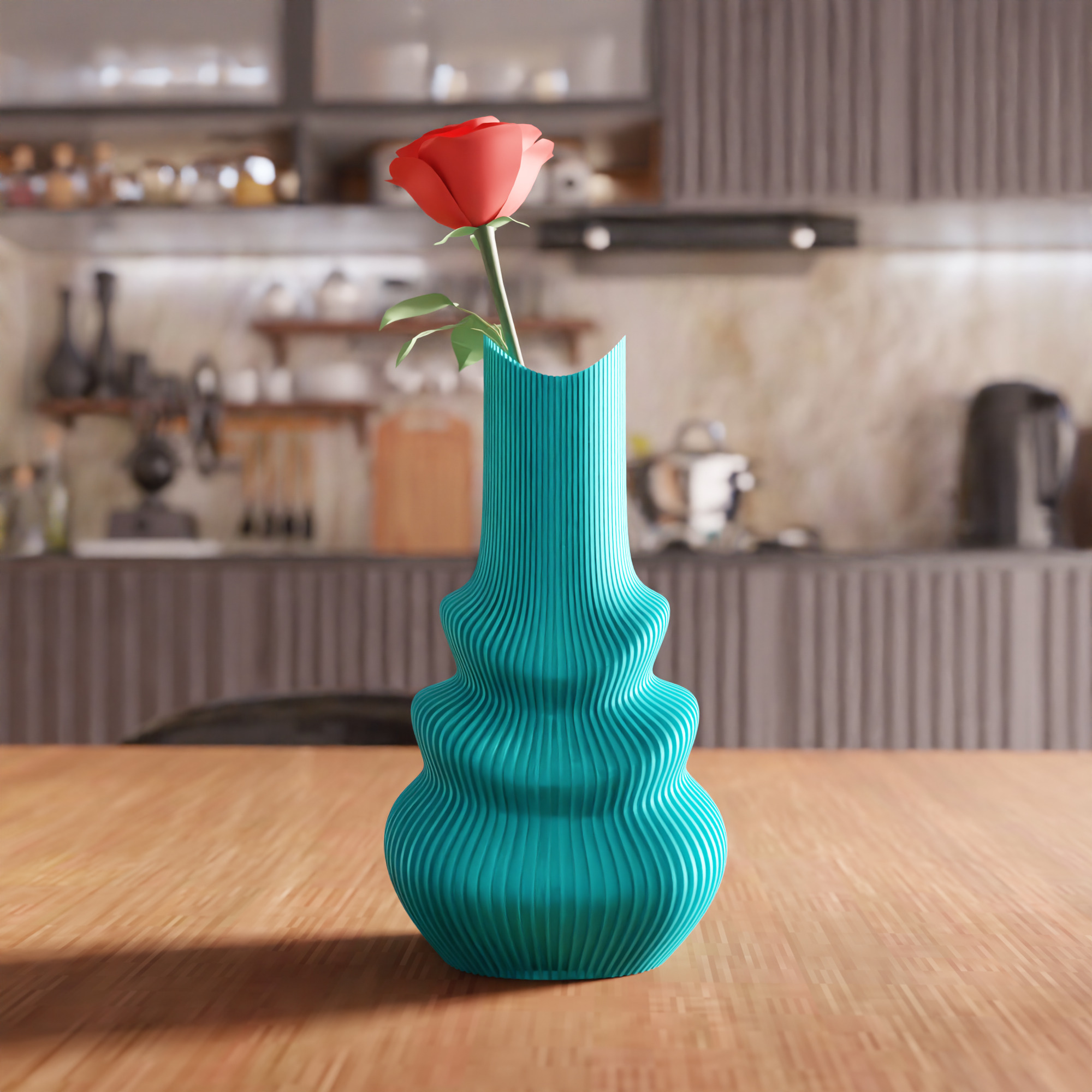 Futuristic Vase STL File - 072 3D print model_7