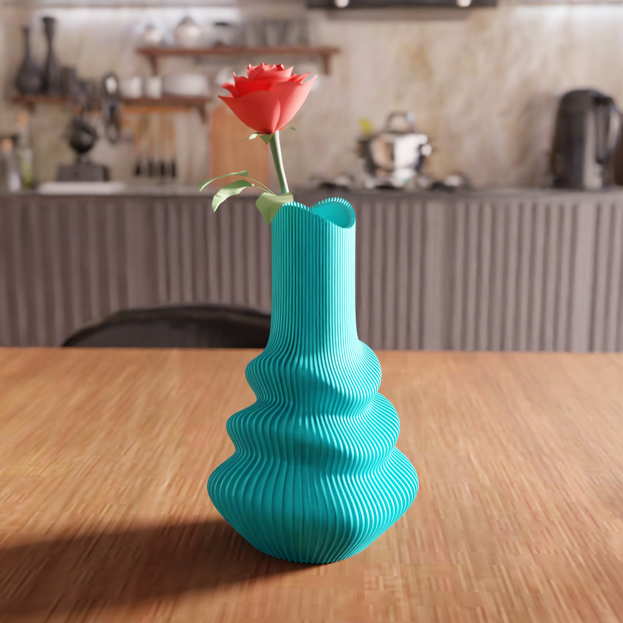 Futuristic Vase STL File - 072 3D print model_1