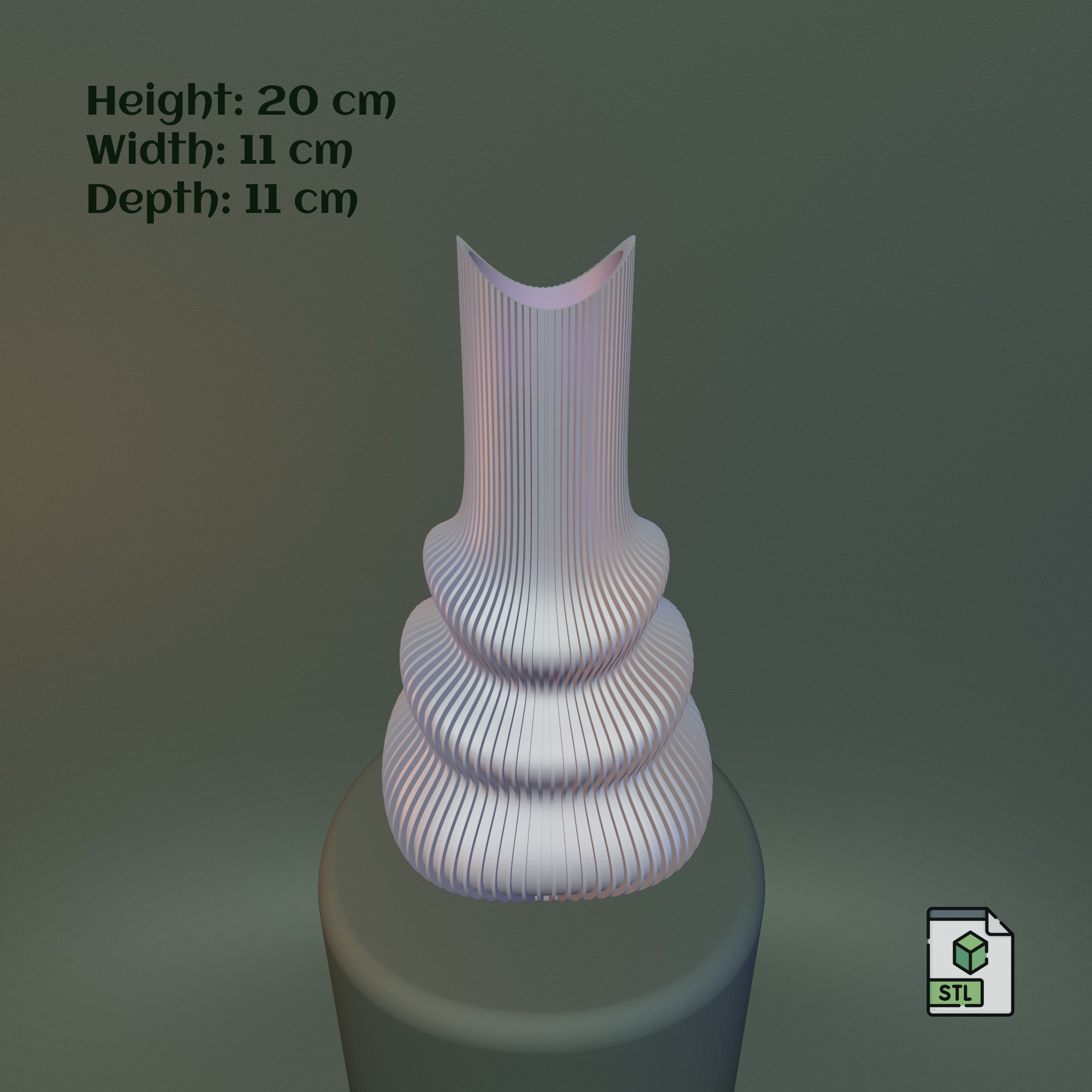 Futuristic Vase STL File - 072 3D print model_13