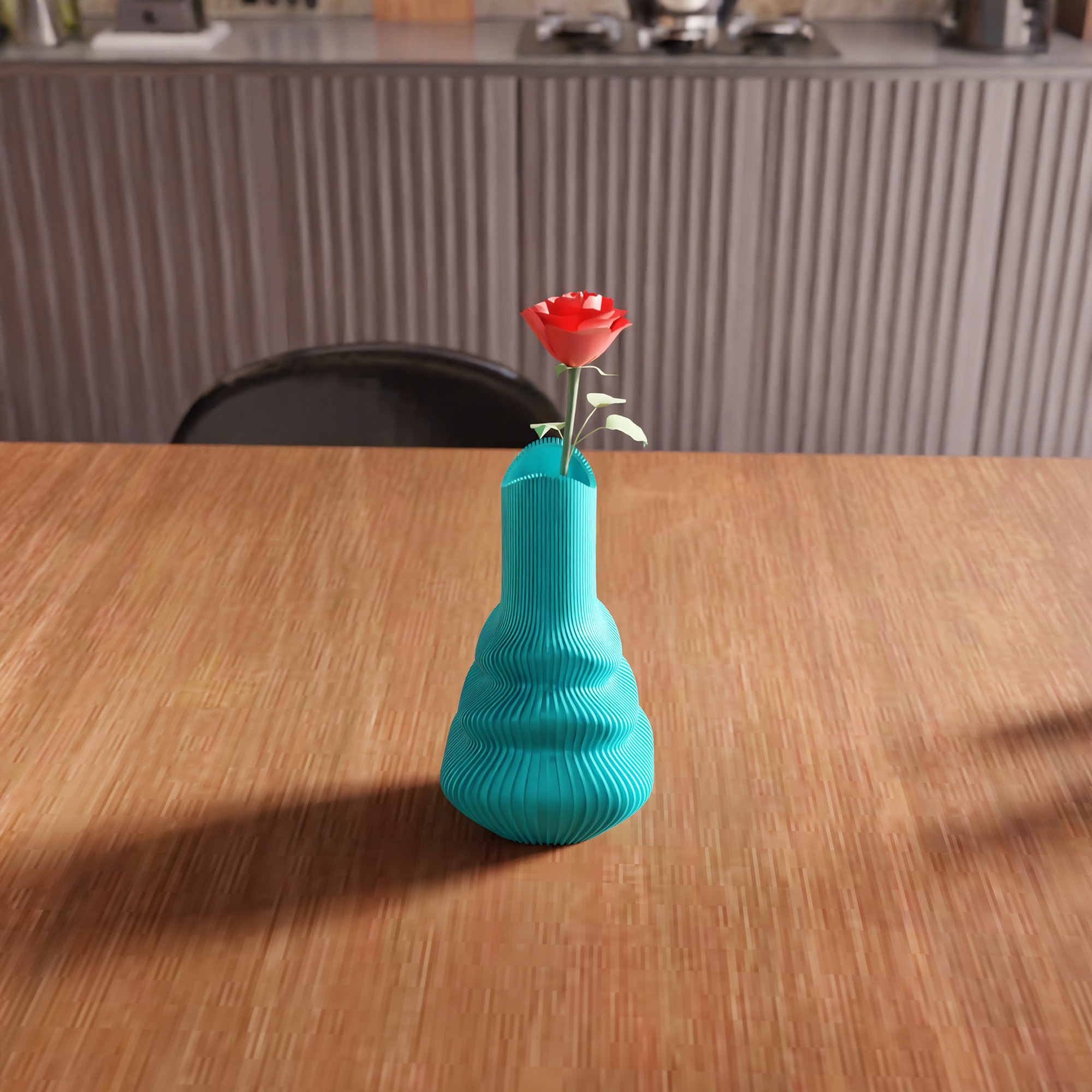 Futuristic Vase STL File - 072 3D print model_4