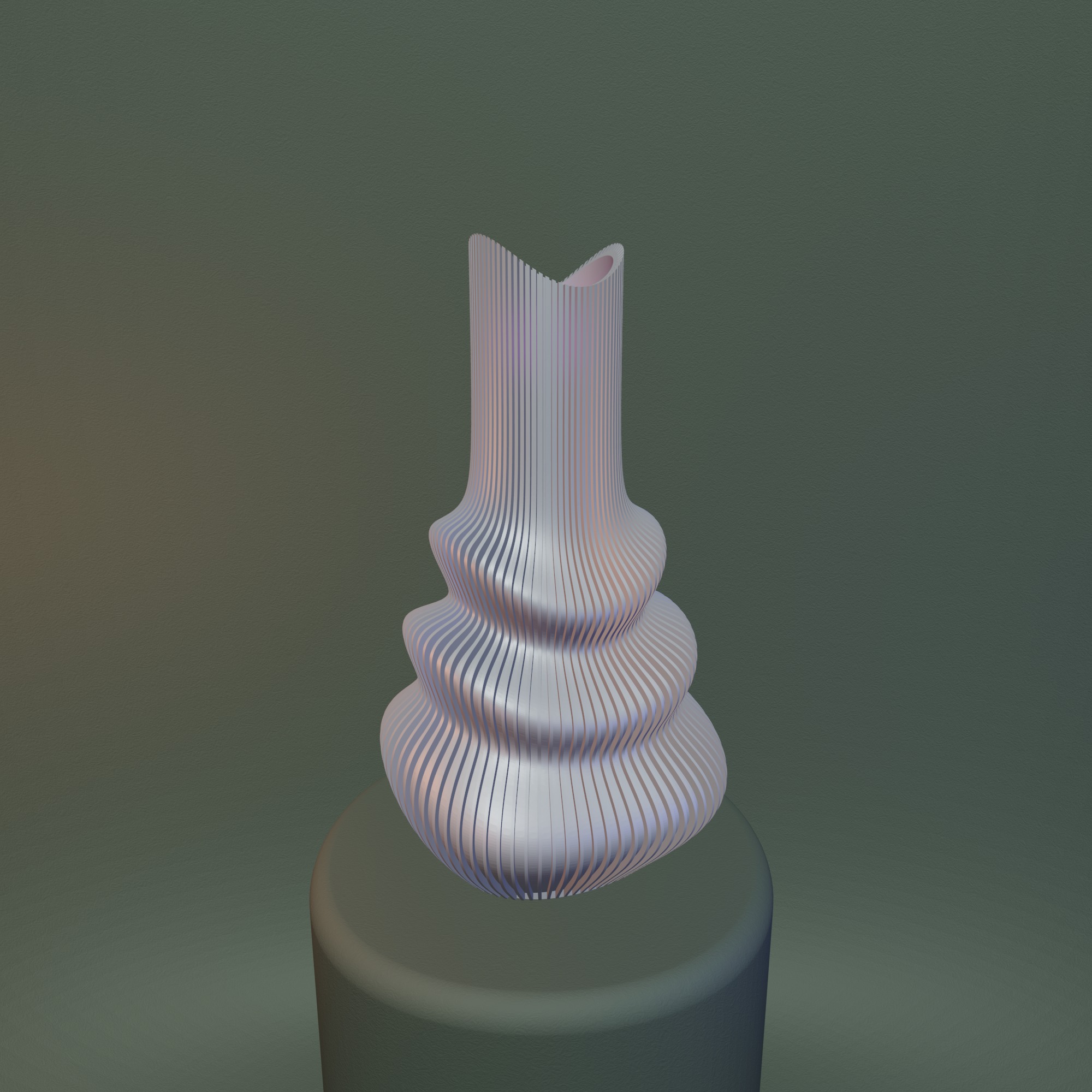 Futuristic Vase STL File - 072 3D print model_14