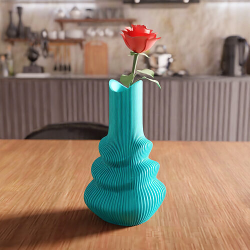 Futuristic Vase STL File - 072 3D print model