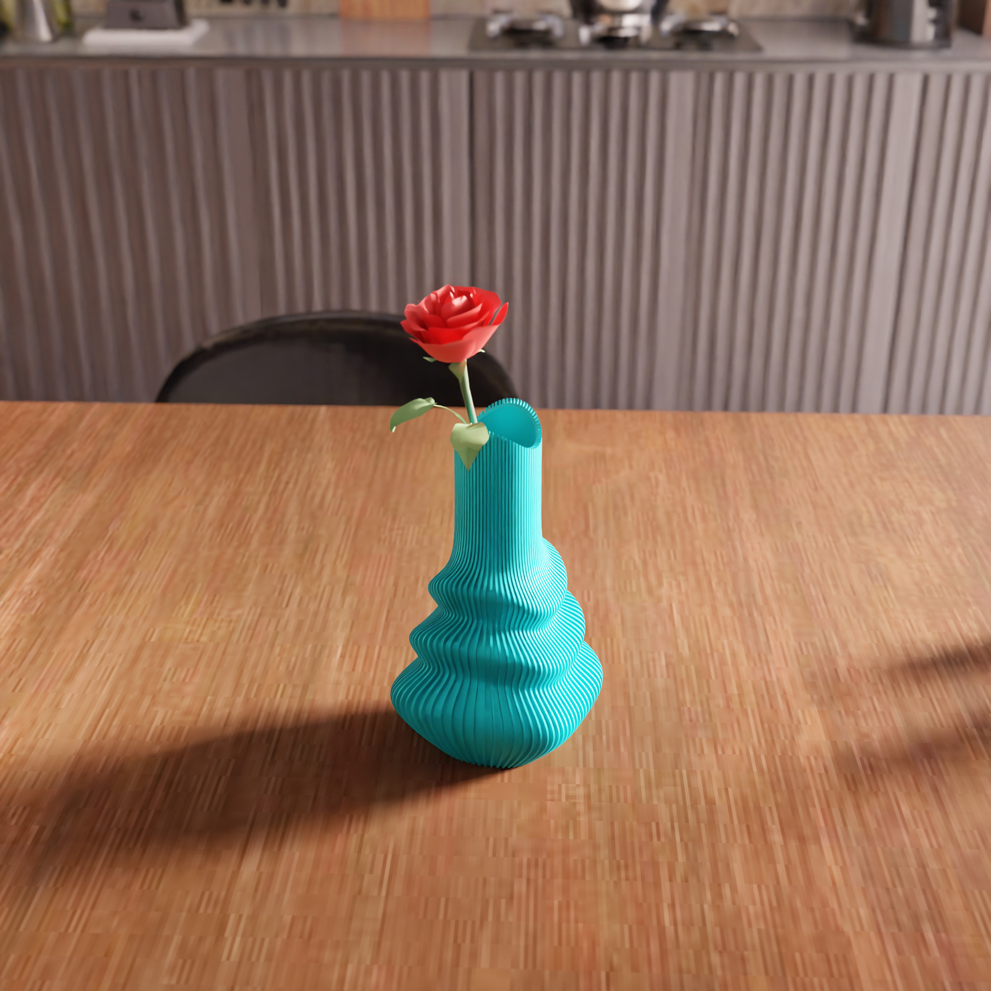 Futuristic Vase STL File - 072 3D print model_6
