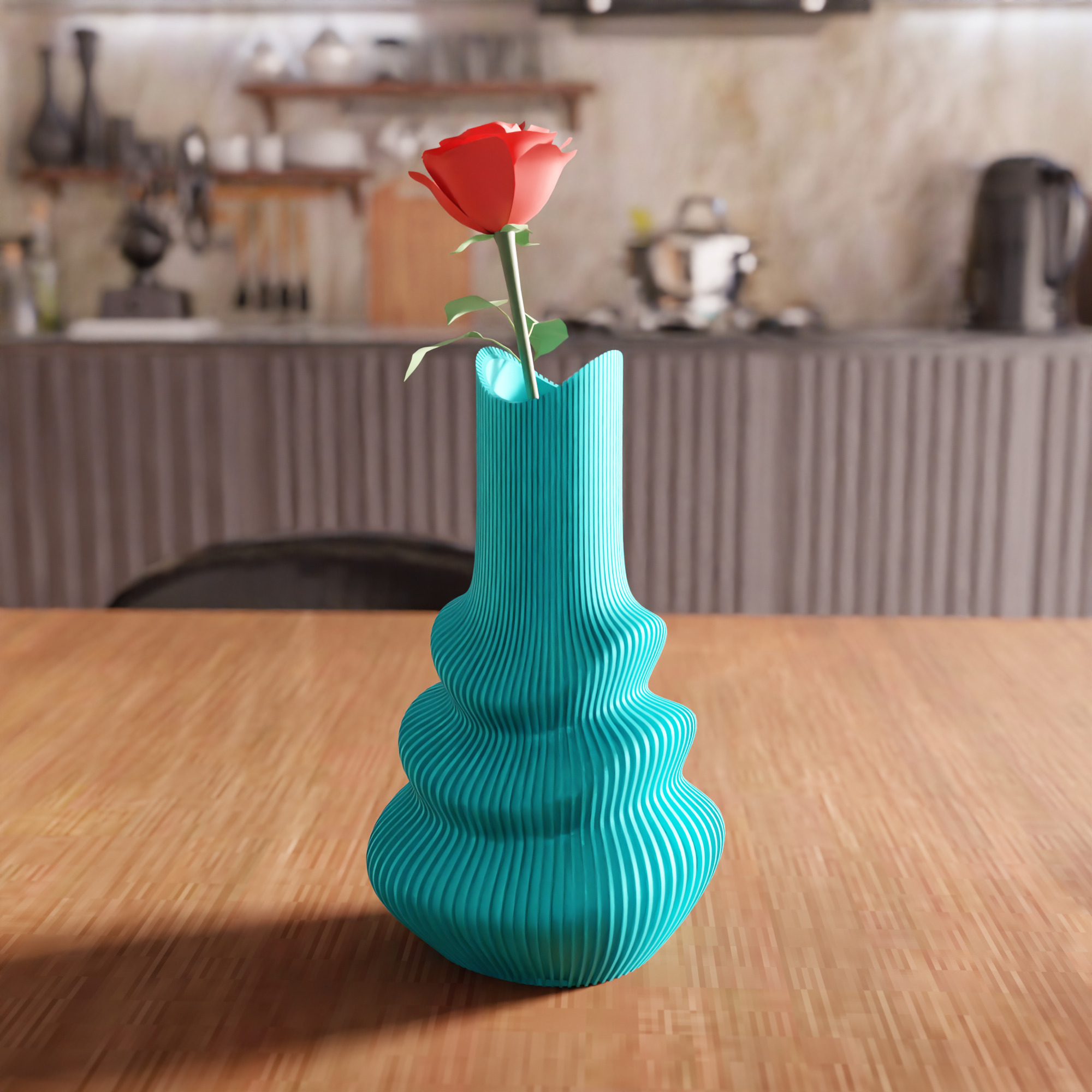 Futuristic Vase STL File - 072 3D print model_2