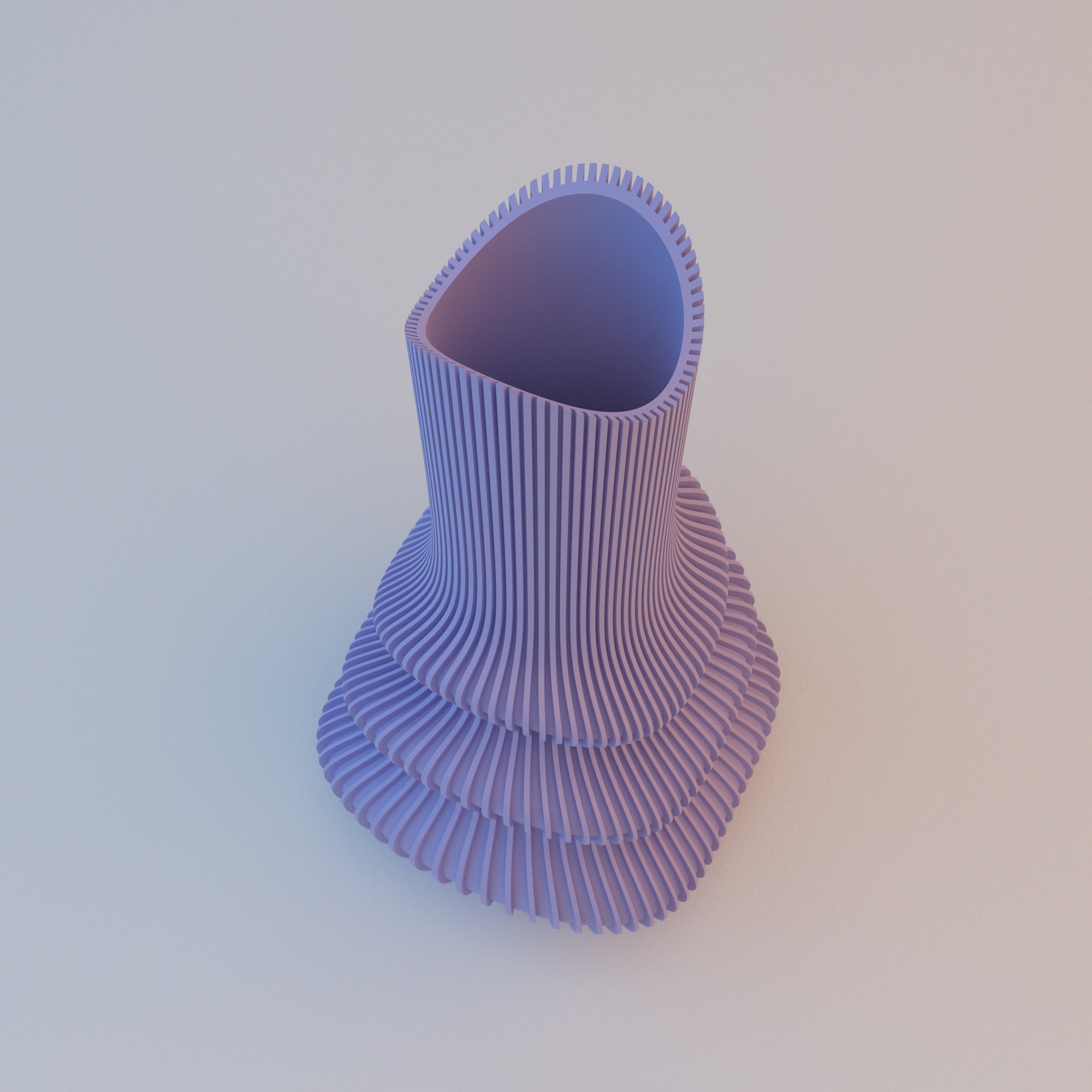 Futuristic Vase STL File - 072 3D print model_11