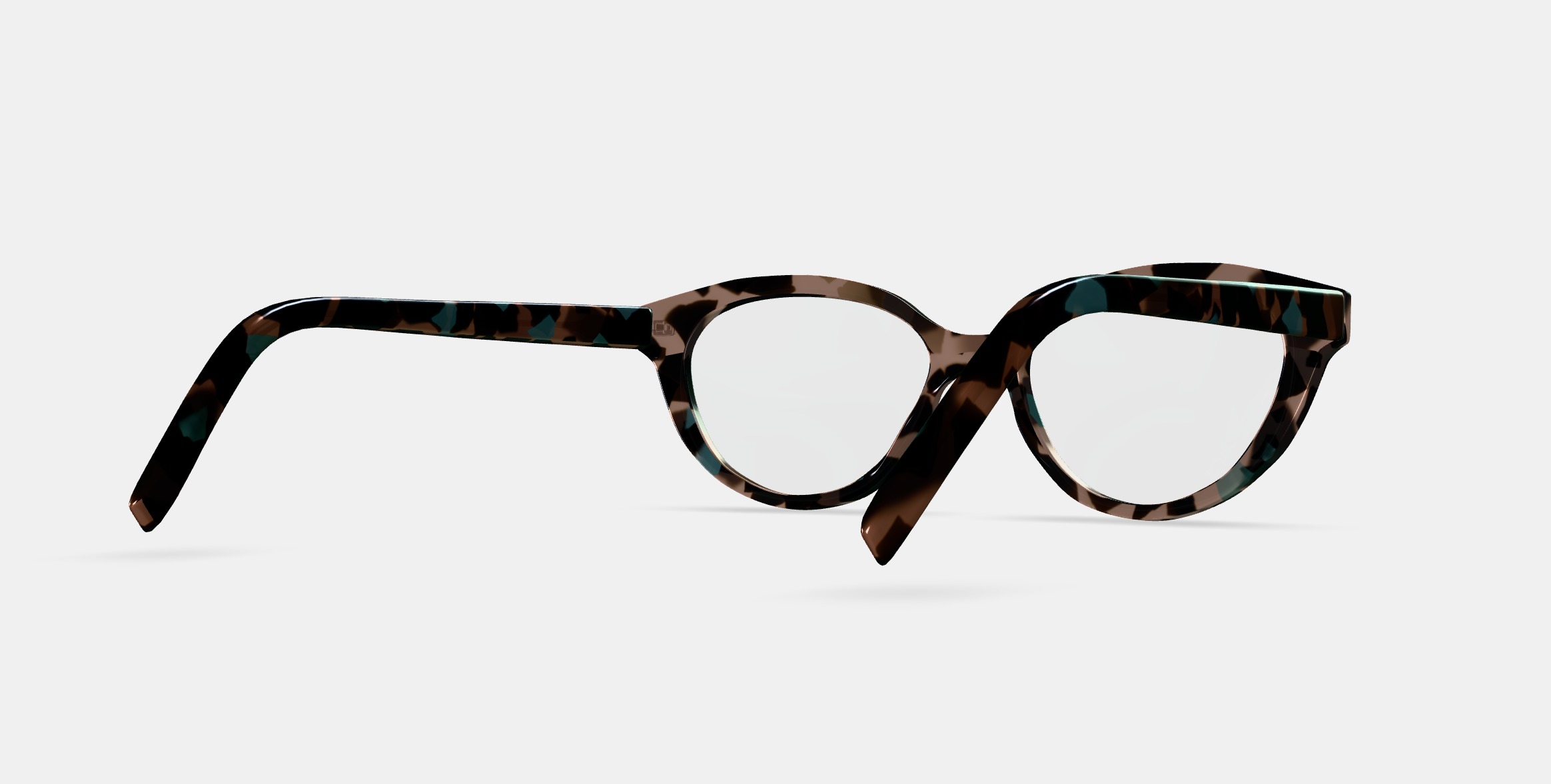 Fatima Eyeglasses in Smoky Pearl Tortoise 3D model_6