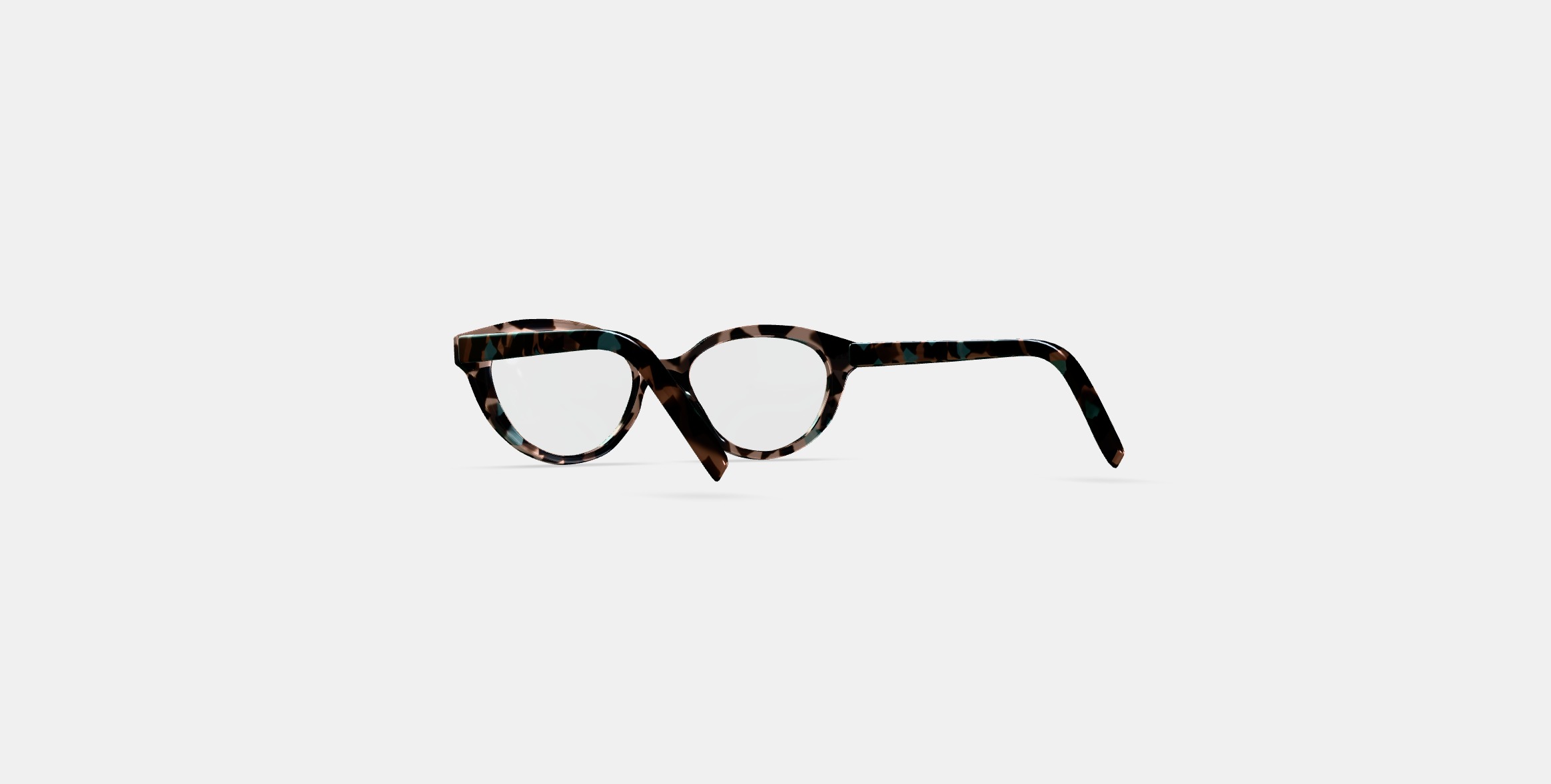 Fatima Eyeglasses in Smoky Pearl Tortoise 3D model_16
