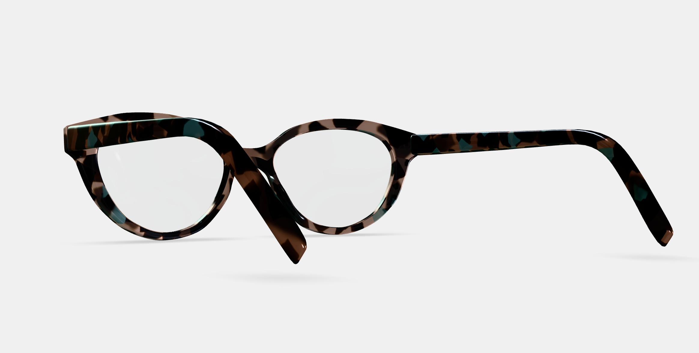 Fatima Eyeglasses in Smoky Pearl Tortoise 3D model_4