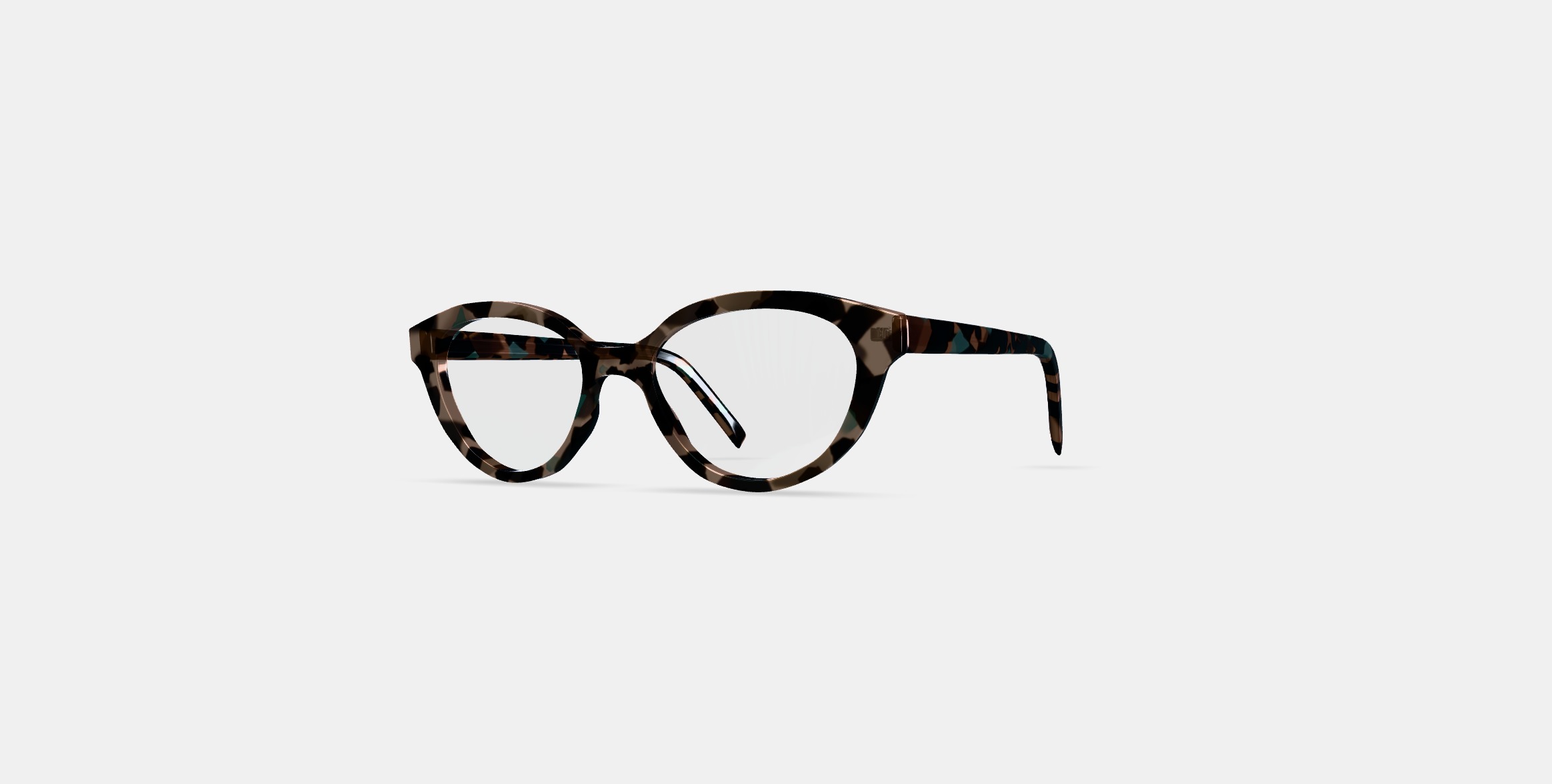 Fatima Eyeglasses in Smoky Pearl Tortoise 3D model_12