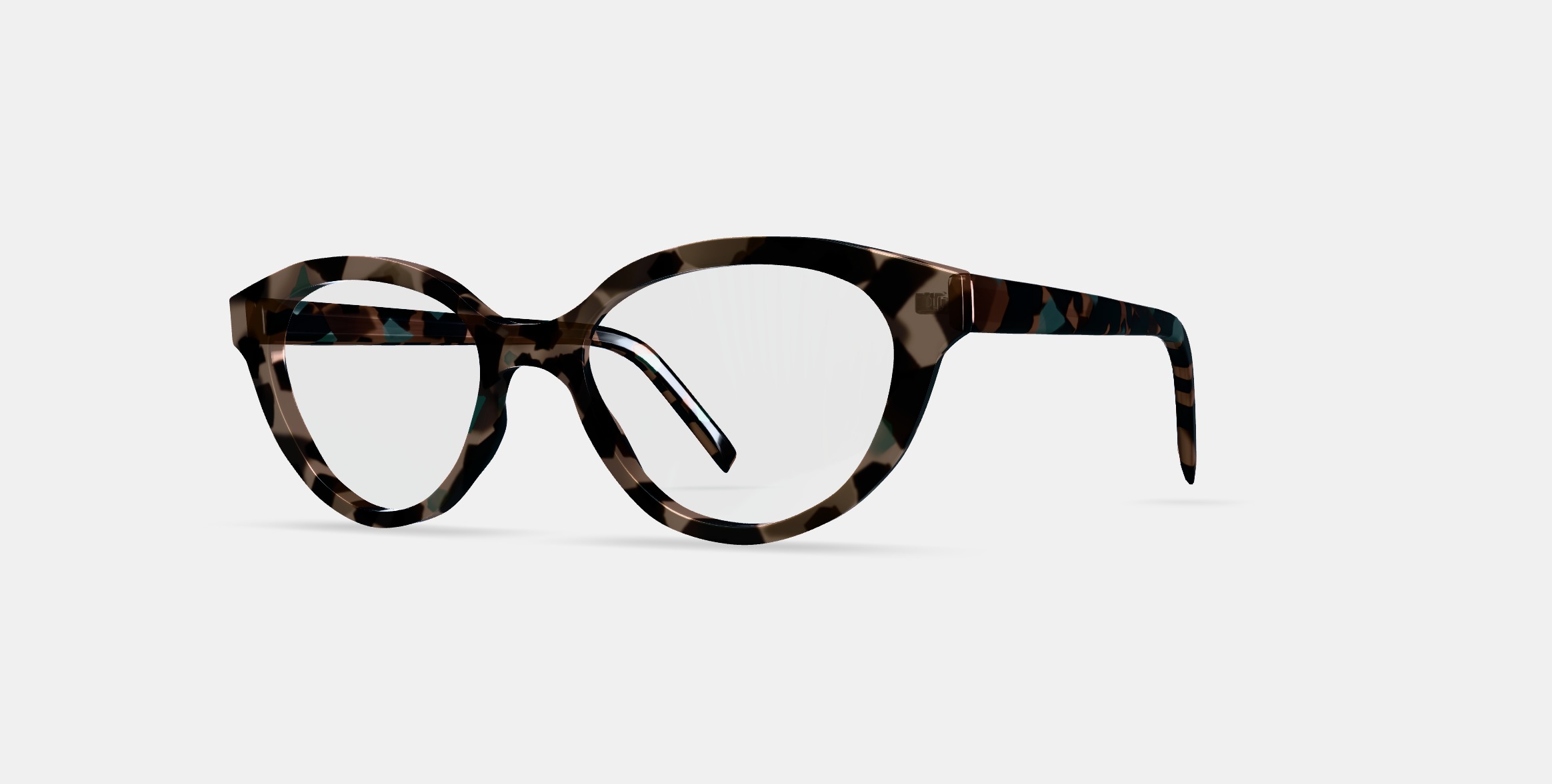 Fatima Eyeglasses in Smoky Pearl Tortoise 3D model_13