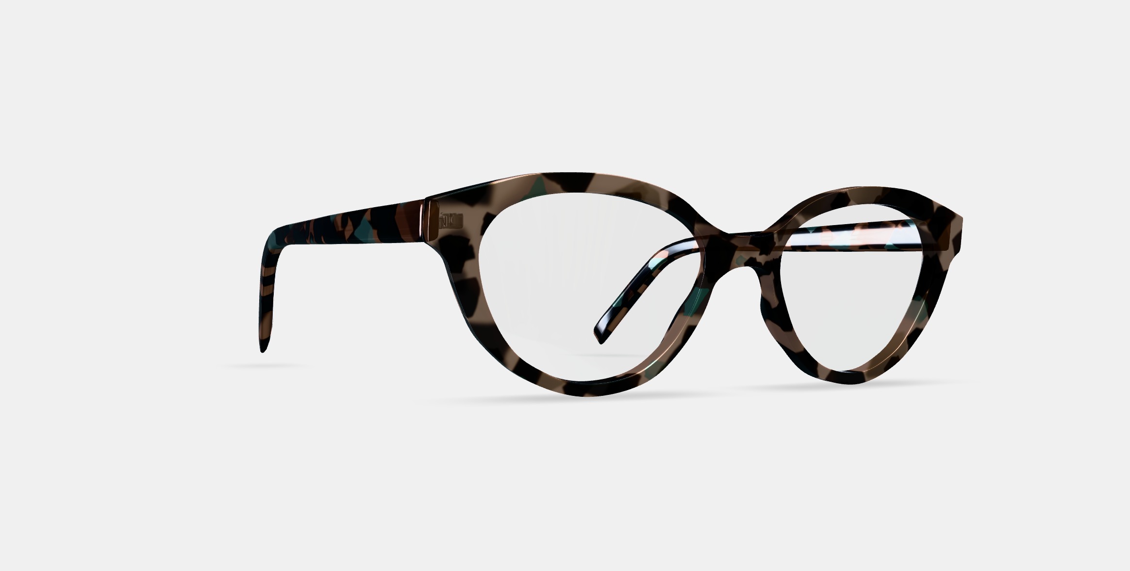 Fatima Eyeglasses in Smoky Pearl Tortoise 3D model_9