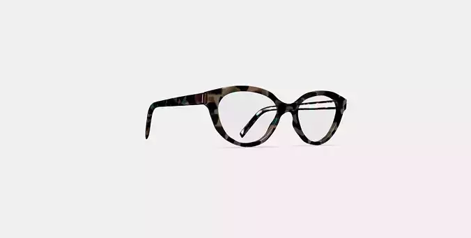 Fatima Eyeglasses in Smoky Pearl Tortoise 3D model