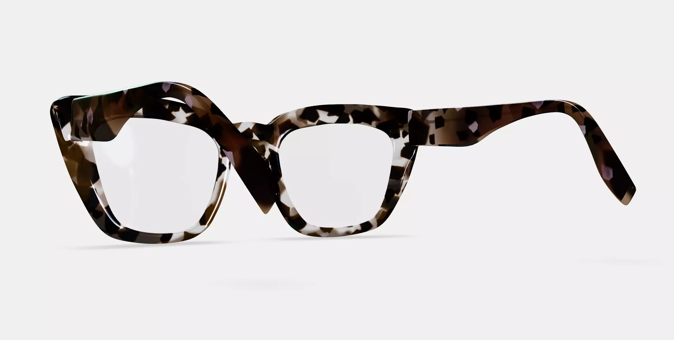 Lorena Eyeglasses in Black Currant Tortoise 3D model_0