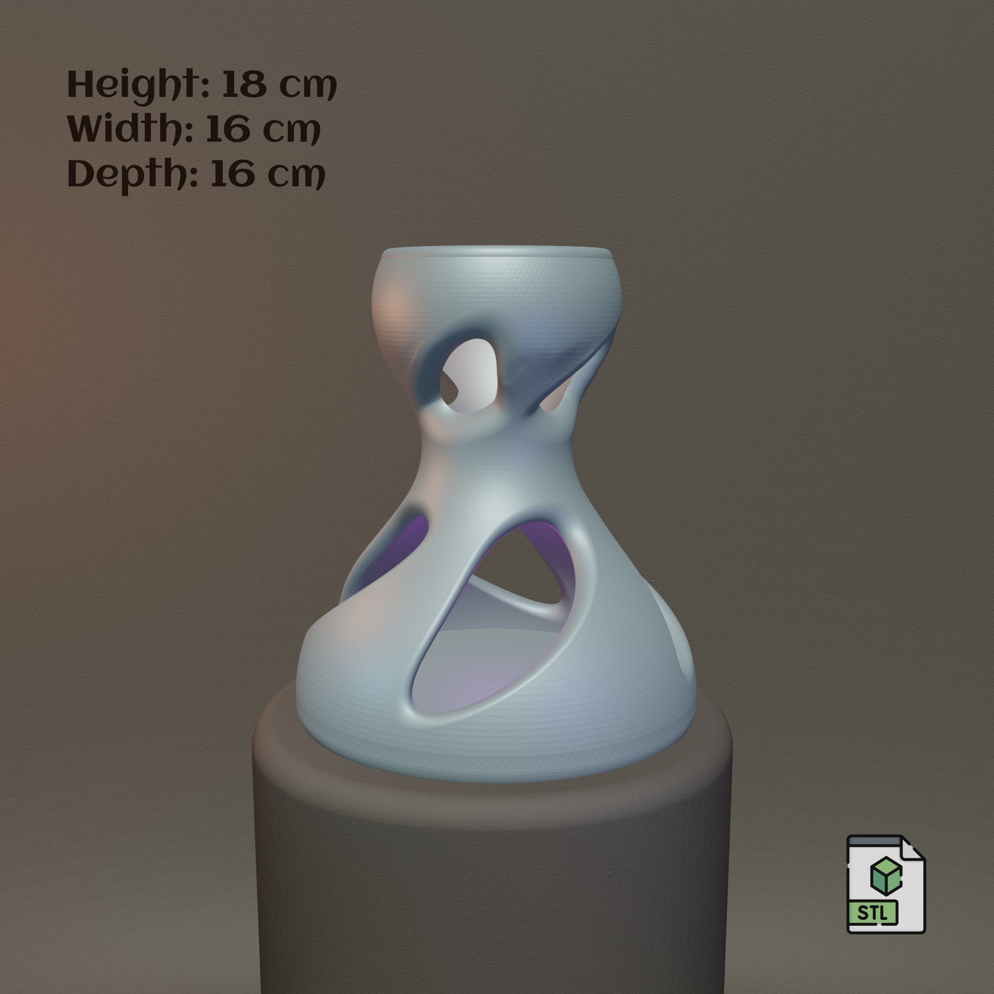 Modern Vase STL File - 071 3D print model_12