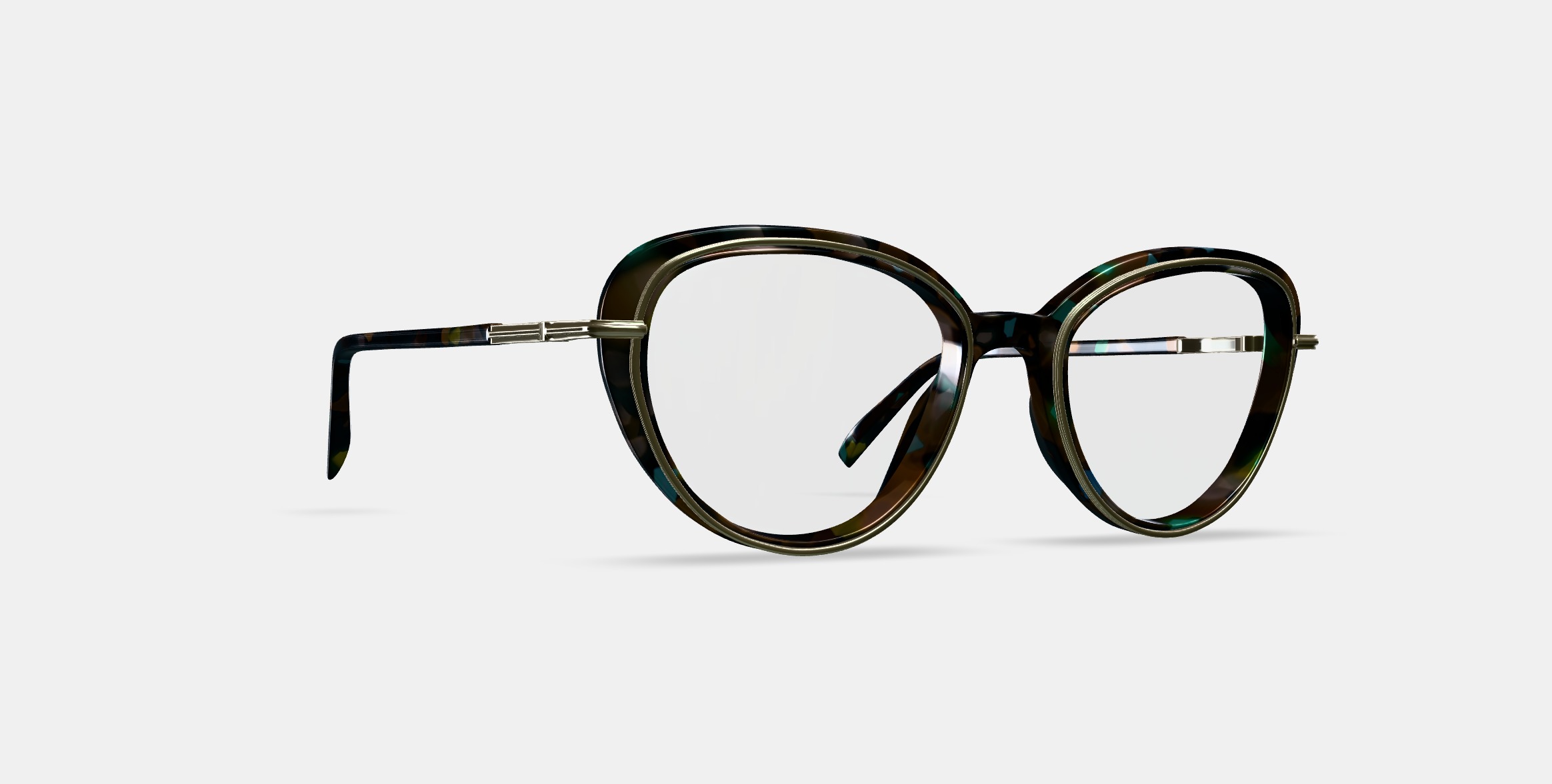 Lorna Eyeglasses in Aventurine Tortoise with Riesling 3D model_10