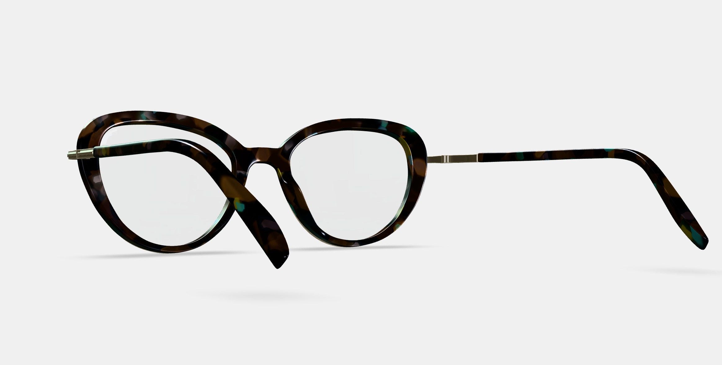 Lorna Eyeglasses in Aventurine Tortoise with Riesling 3D model_3