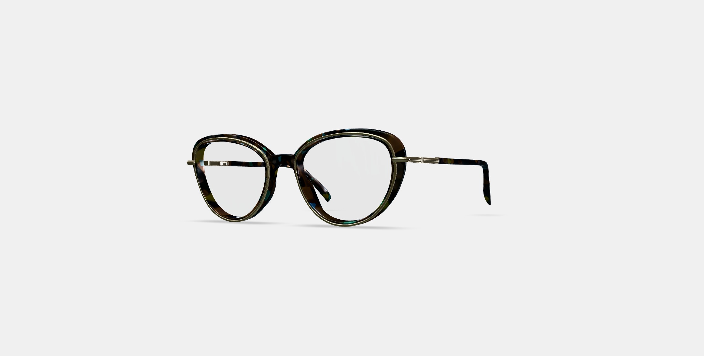 Lorna Eyeglasses in Aventurine Tortoise with Riesling 3D model_12