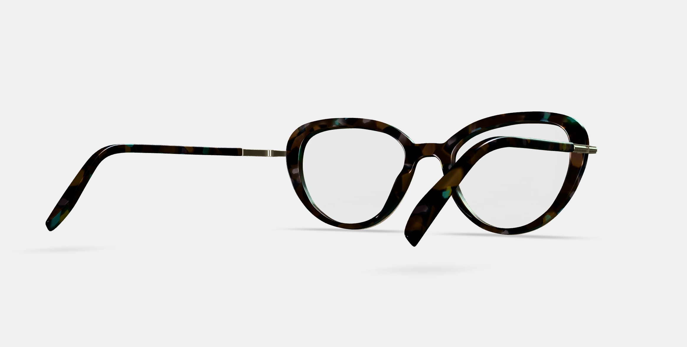 Lorna Eyeglasses in Aventurine Tortoise with Riesling 3D model_6