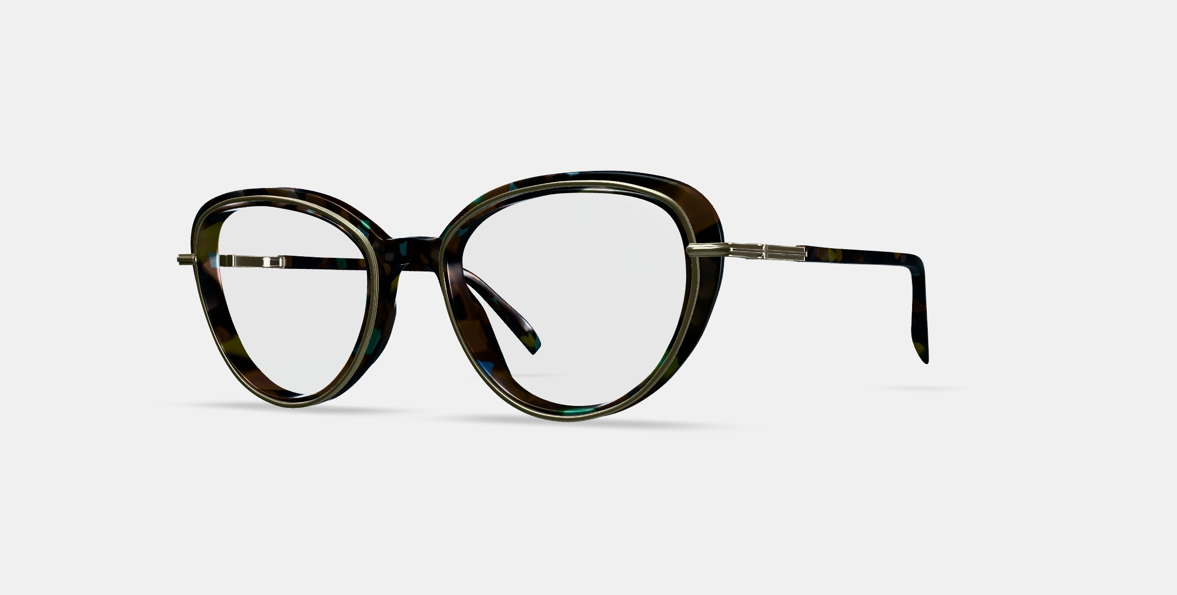 Lorna Eyeglasses in Aventurine Tortoise with Riesling 3D model_13