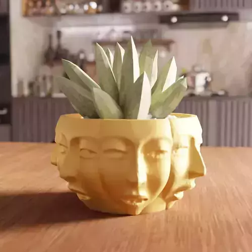 Multi Face Planter STL File - 070
