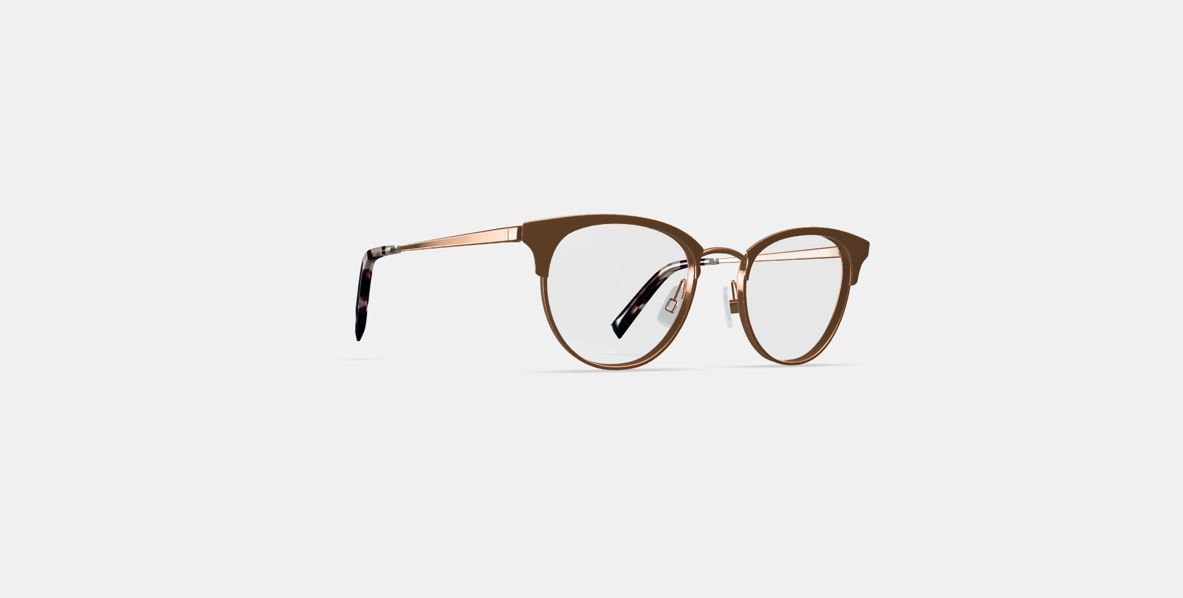 Blair Eyeglasses in Rose Gold 3D model_2