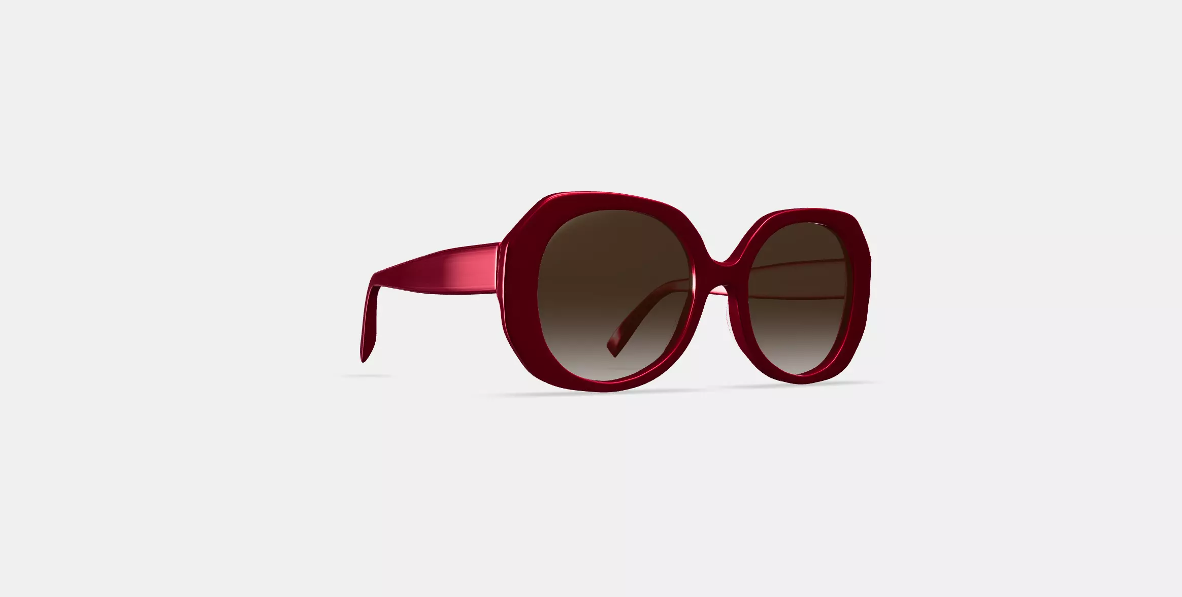 Rosetta Sunglasses in Maroon 3D model_0