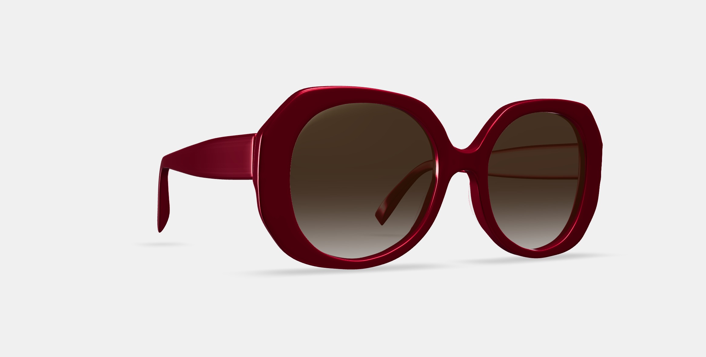 Rosetta Sunglasses in Maroon 3D model_9
