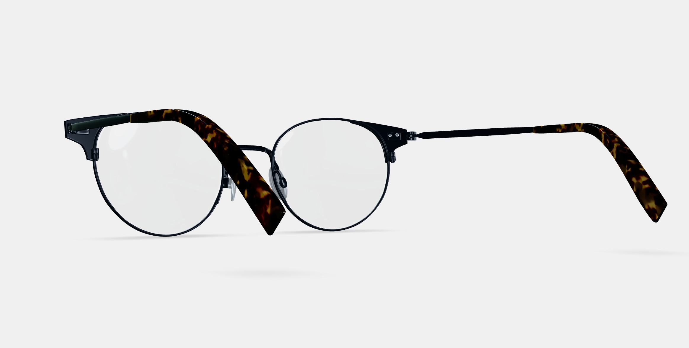 Patel Eyeglasses in Brushed Ink 3D model_2