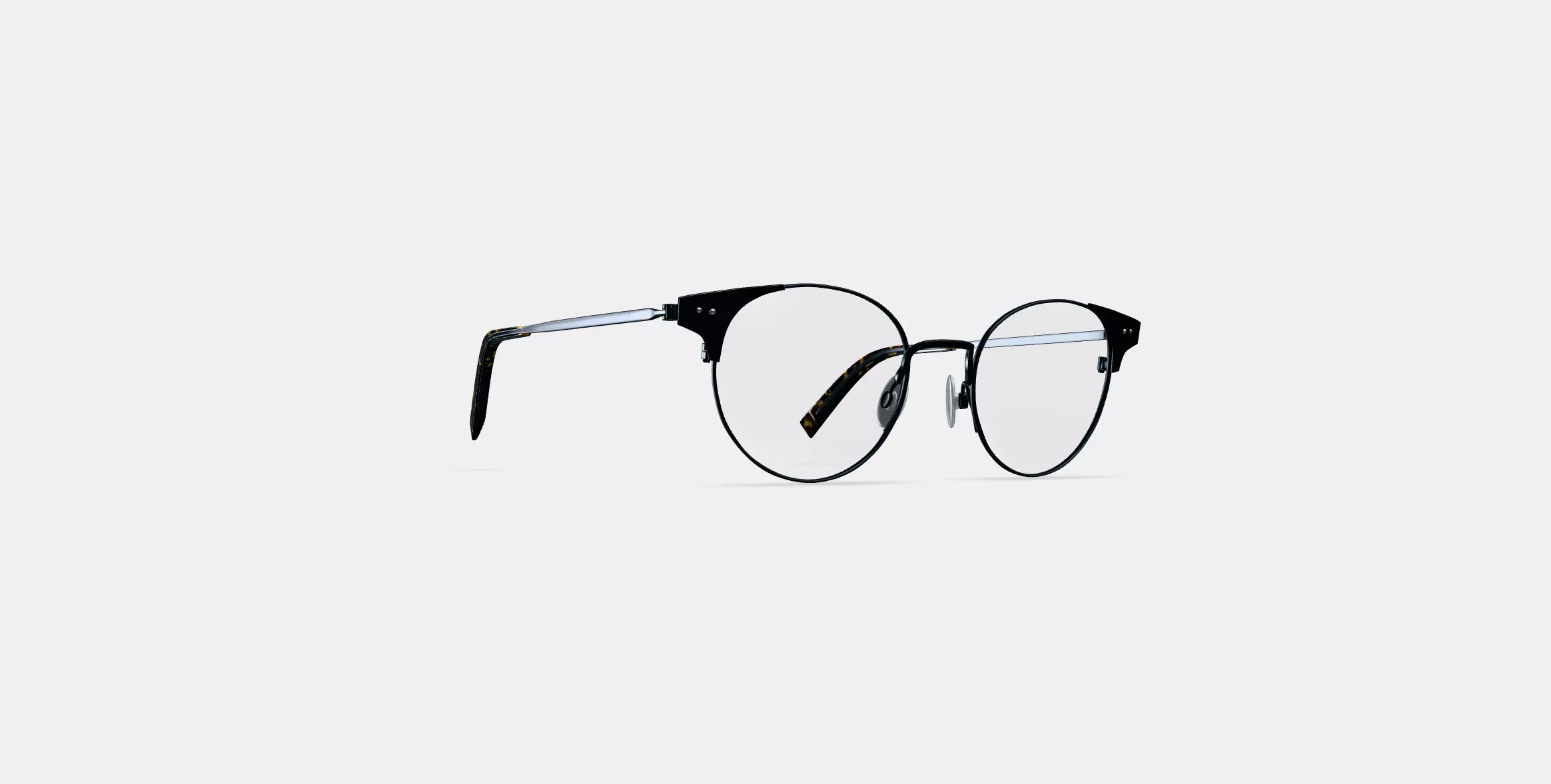 Patel Eyeglasses in Brushed Ink 3D model_0