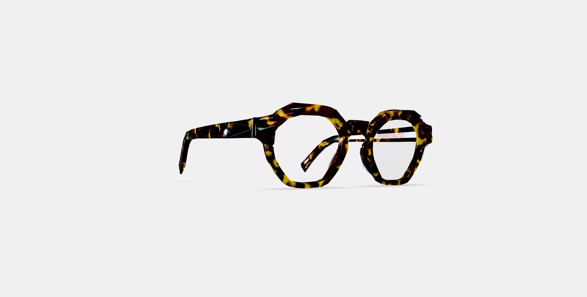 Javier Eyeglasses in Black Oak Tortoise 3D model_0