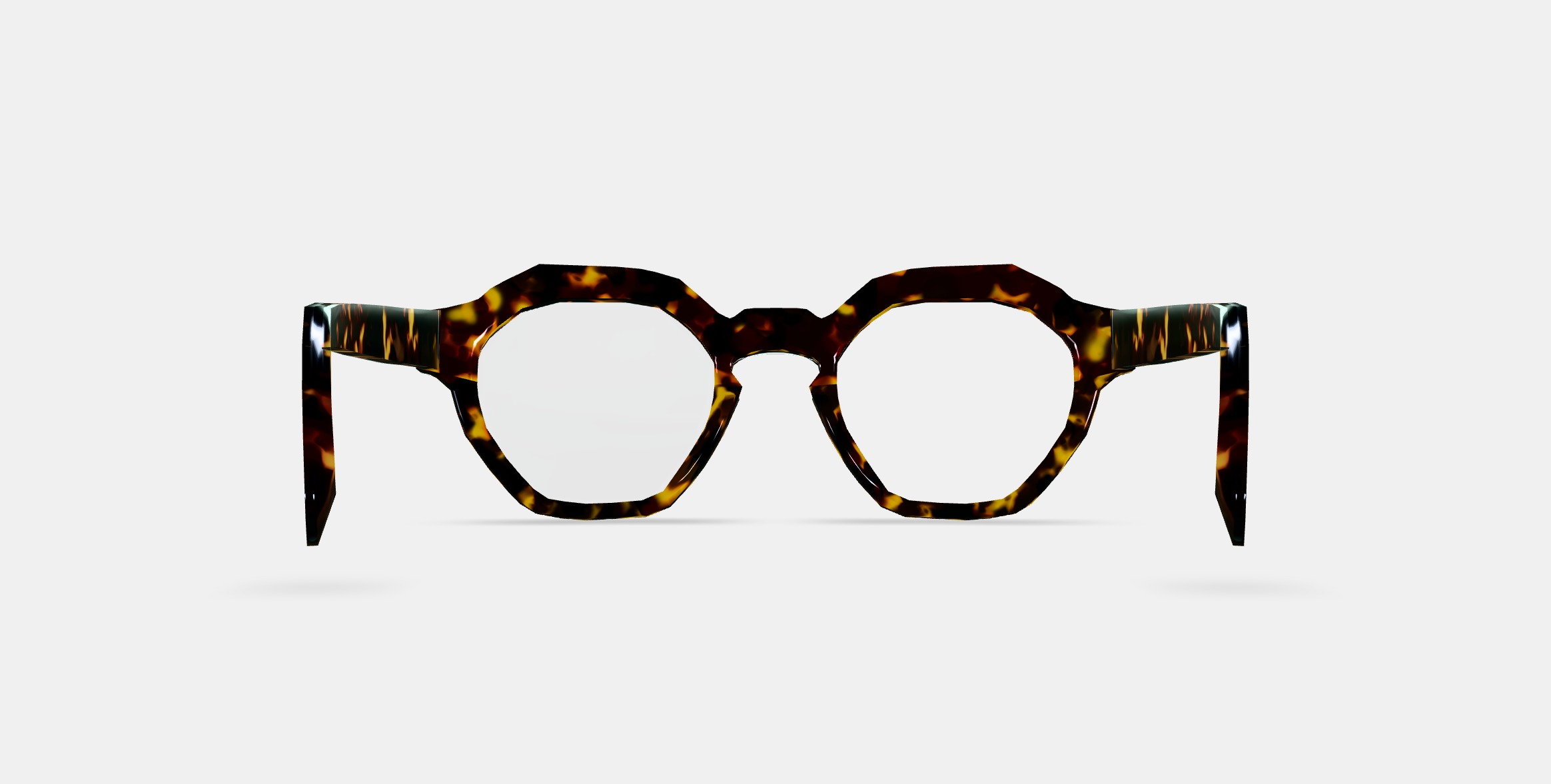 Javier Eyeglasses in Black Oak Tortoise 3D model_15