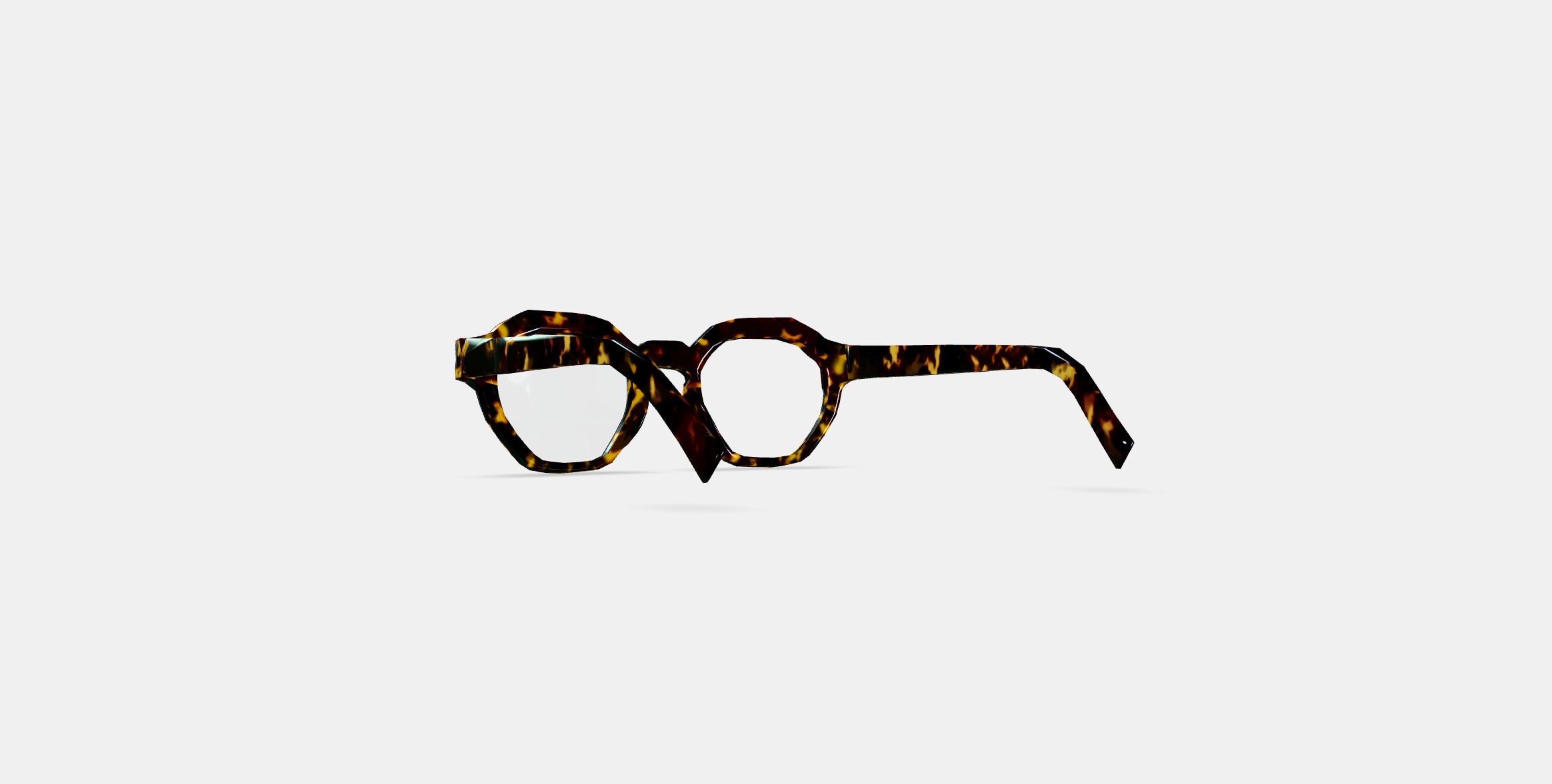 Javier Eyeglasses in Black Oak Tortoise 3D model_16