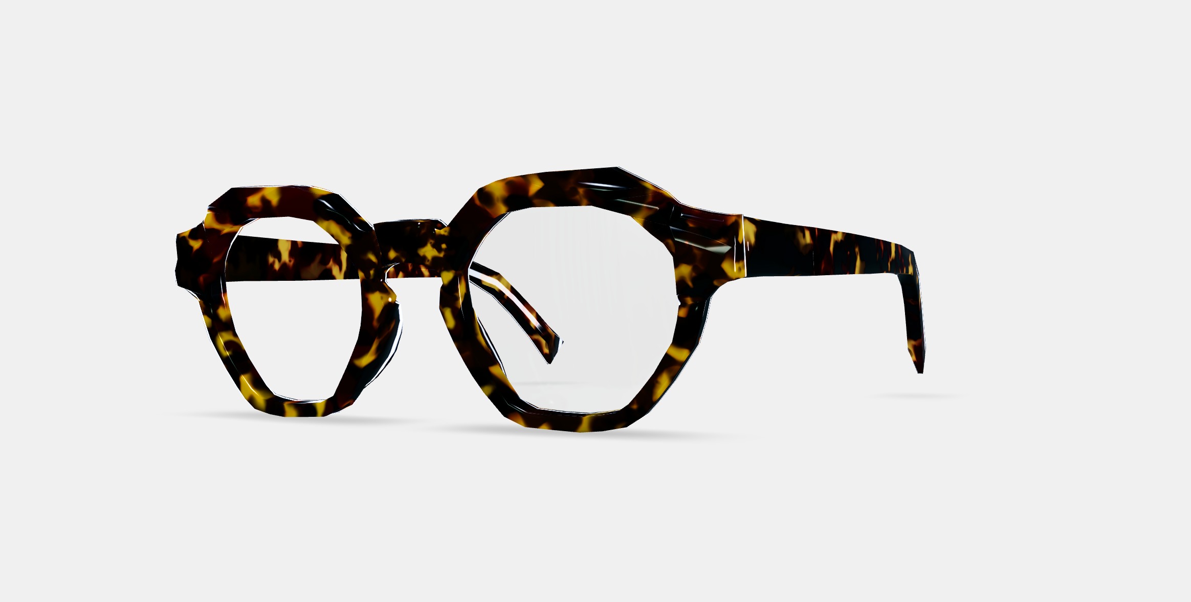 Javier Eyeglasses in Black Oak Tortoise 3D model_13